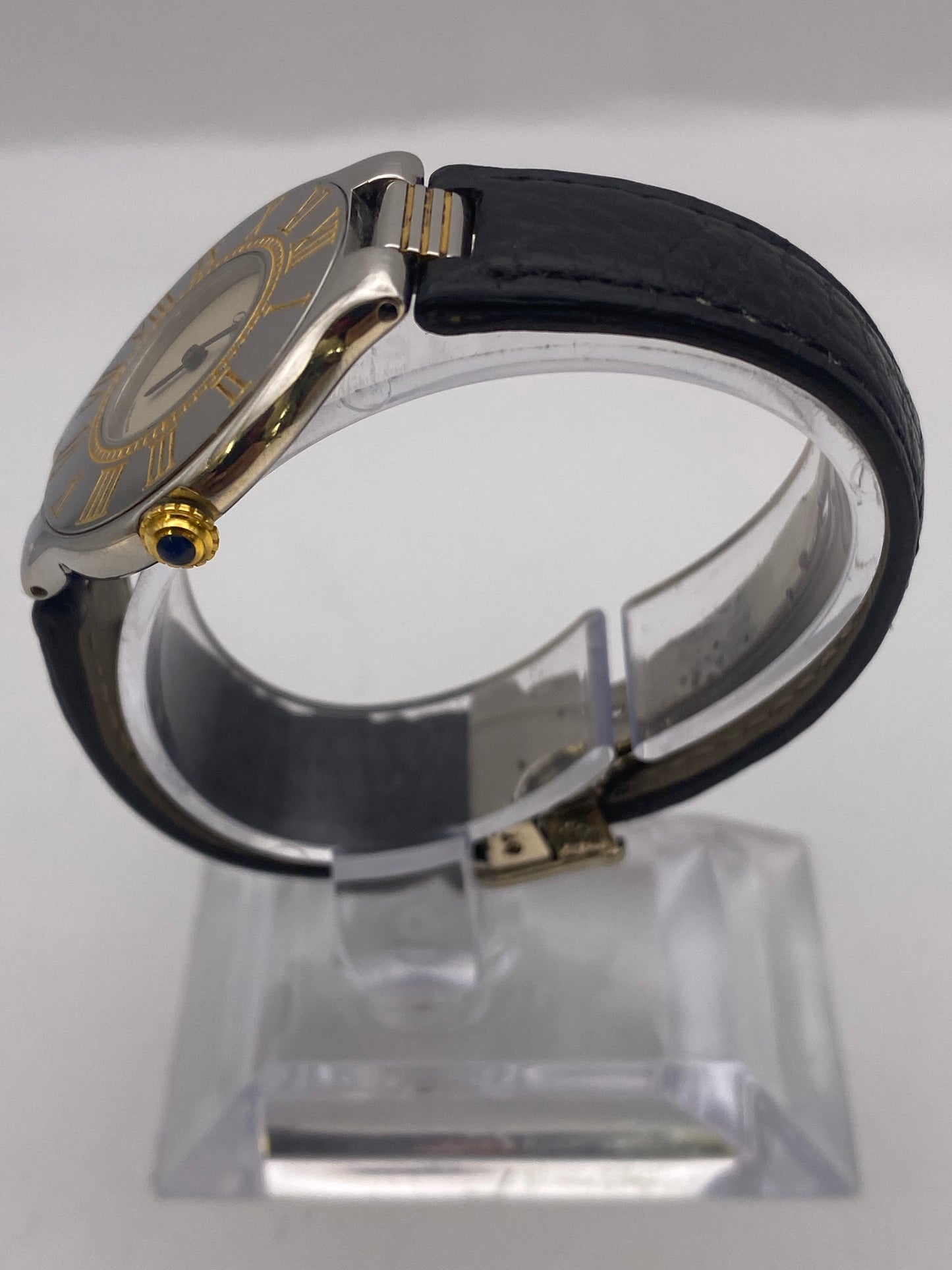 Vintage Cartier Must De 21 Unisex Quartz Dress Watch With Travel Pouch