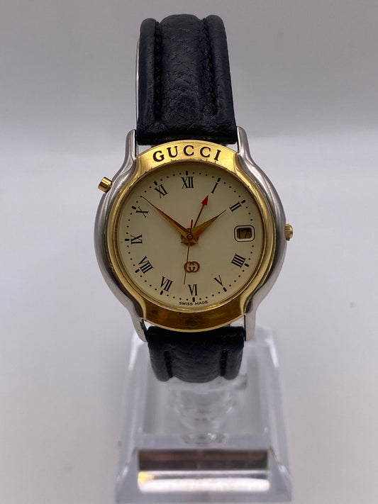 Gucci Two Tone Quartz Dress Watch Ref 8200M With Box.