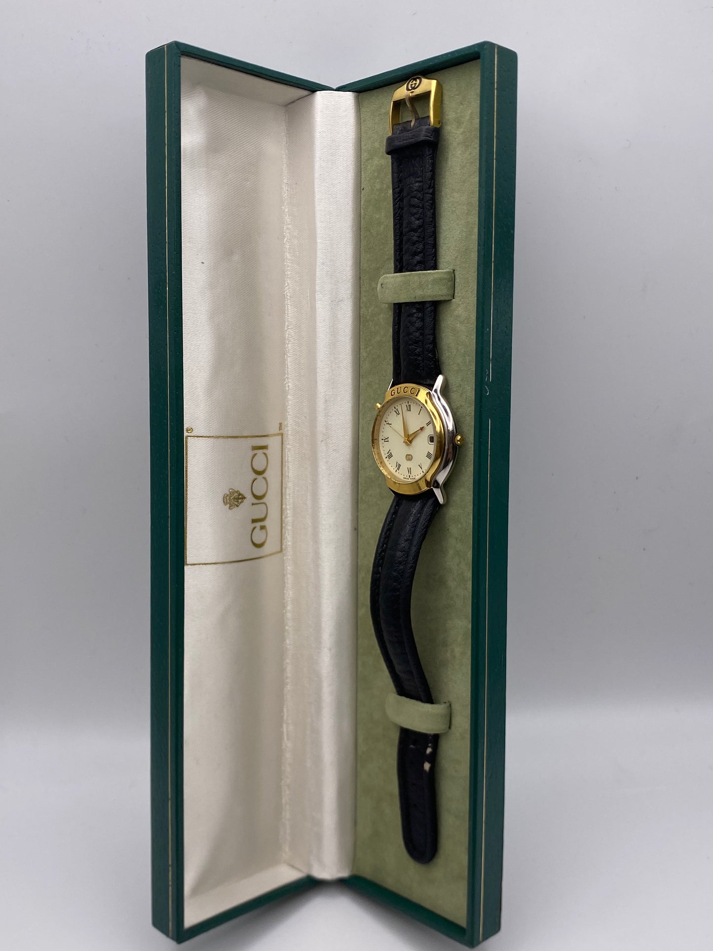 Gucci Two Tone Quartz Dress Watch Ref 8200M With Box.