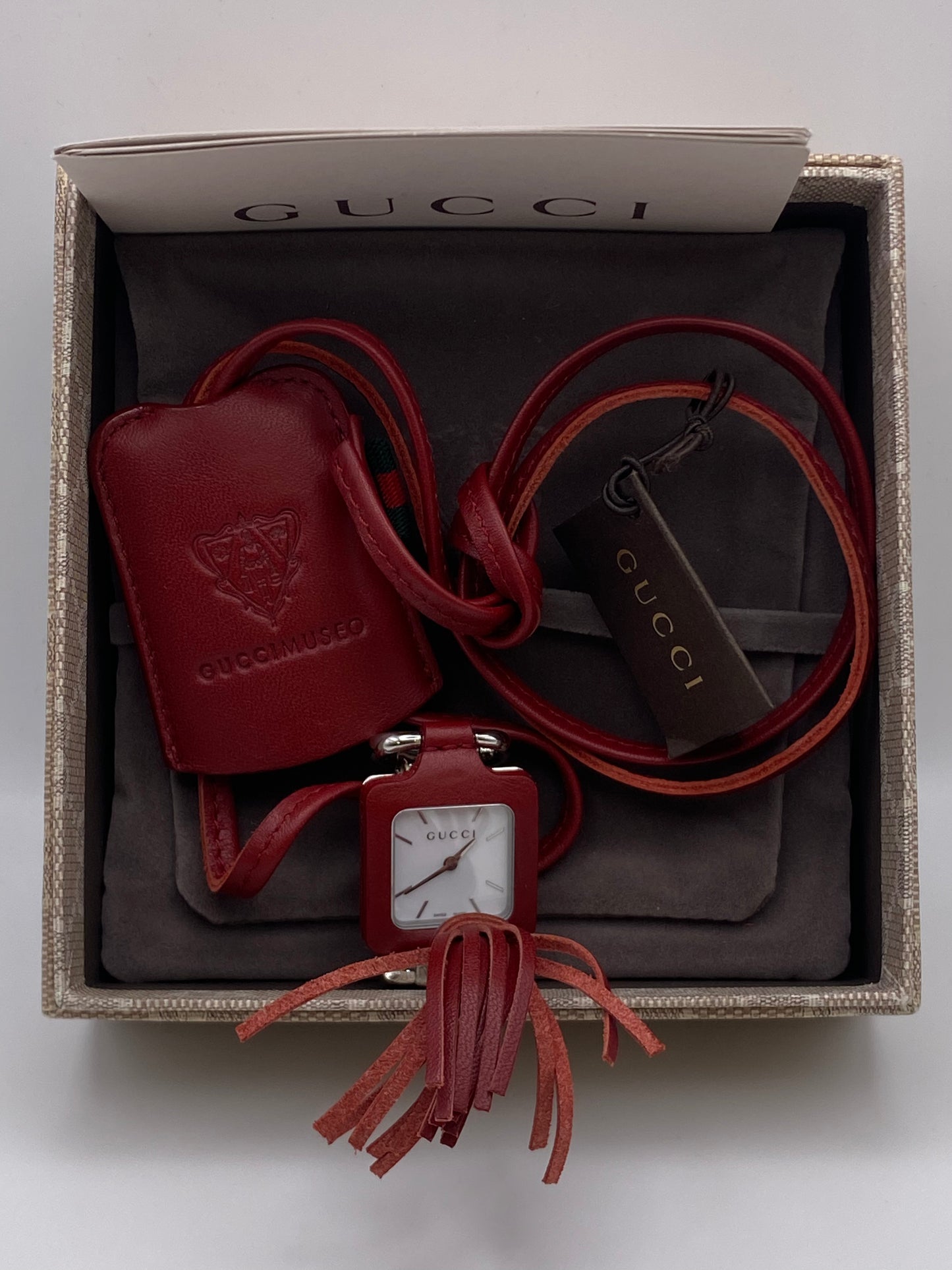 Rare Vintage GUCCI Museo Pendant Watch NOS