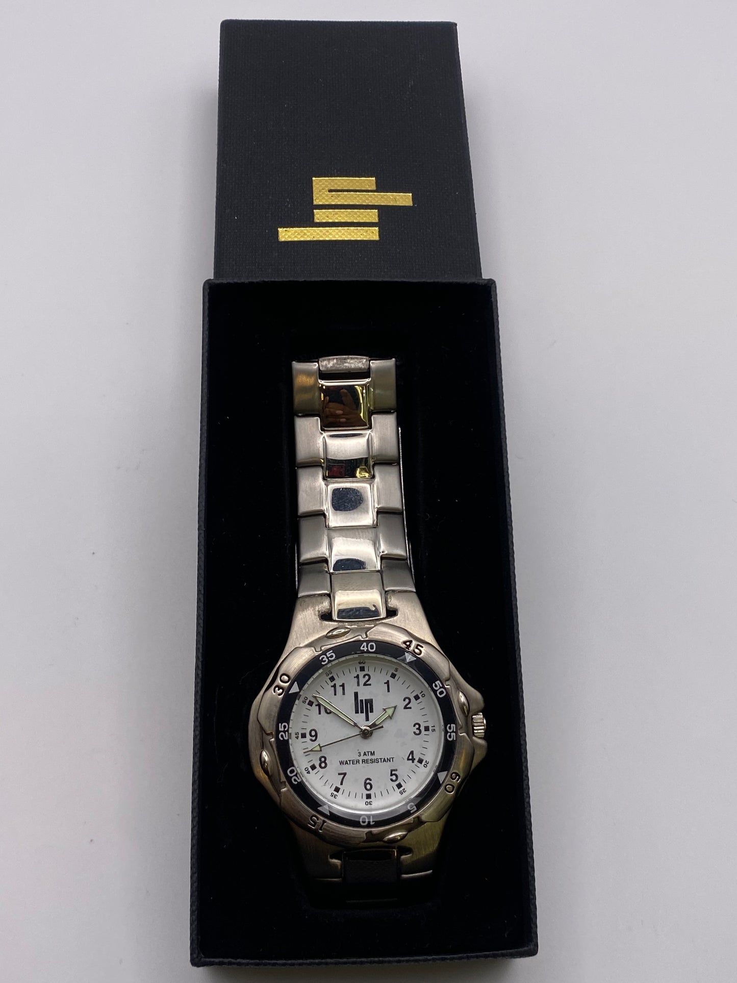 Gents LIP Quartz Stainless Steel Dress Watch With Box