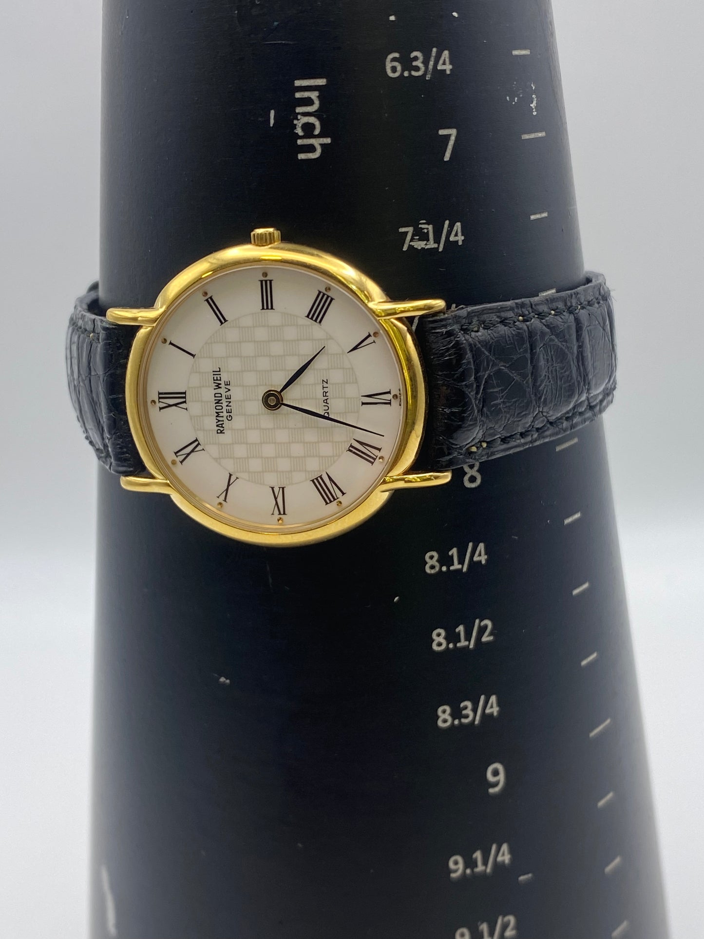 Raymond Weil Gold Plated Quartz White Dial Dress Watch & Box