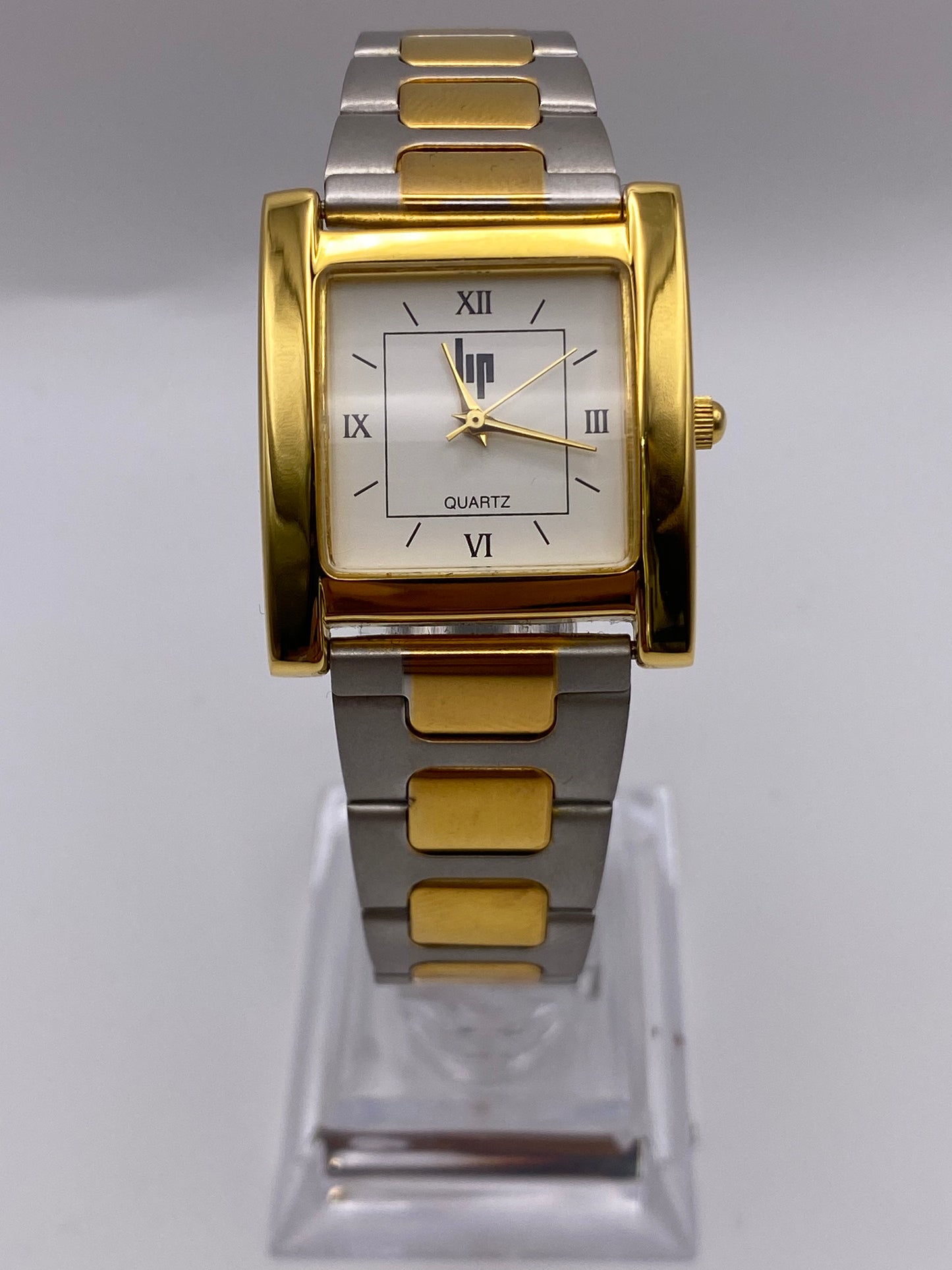 Gents LIP Tank Gold Plated Two Tone Quartz Dress Watch