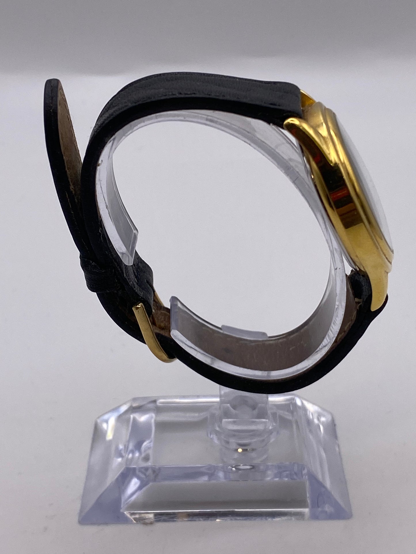 Gents Fossil Elvis Quartz Gold Plated Two Tone Dial Dress Watch