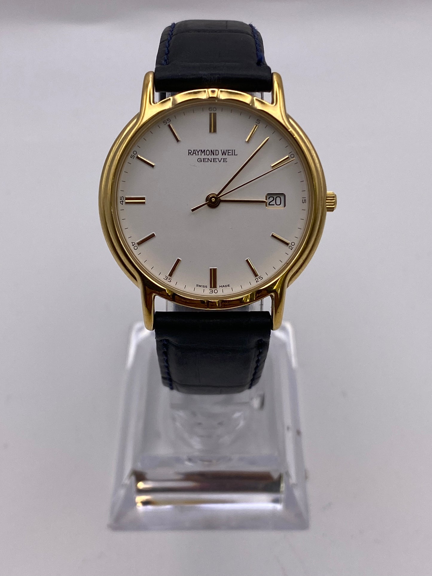 Raymond Weil Gold Plated Quartz Gents Dress Watch Ref 5543 With Pouch