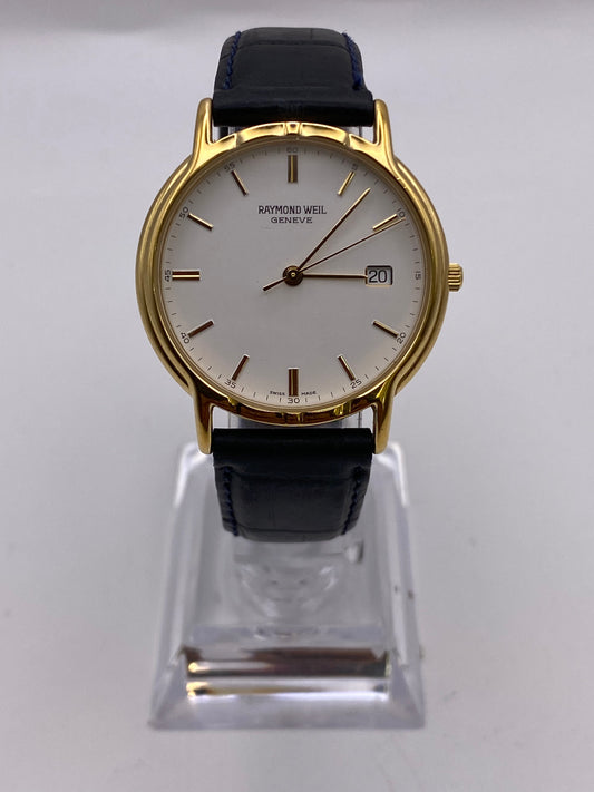 Raymond Weil Gold Plated Quartz Gents Dress Watch Ref 5543 With Pouch