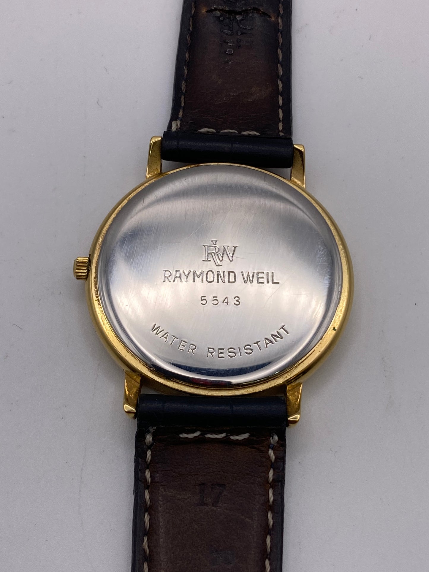 Raymond Weil Gold Plated Quartz Gents Dress Watch Ref 5543 With Pouch