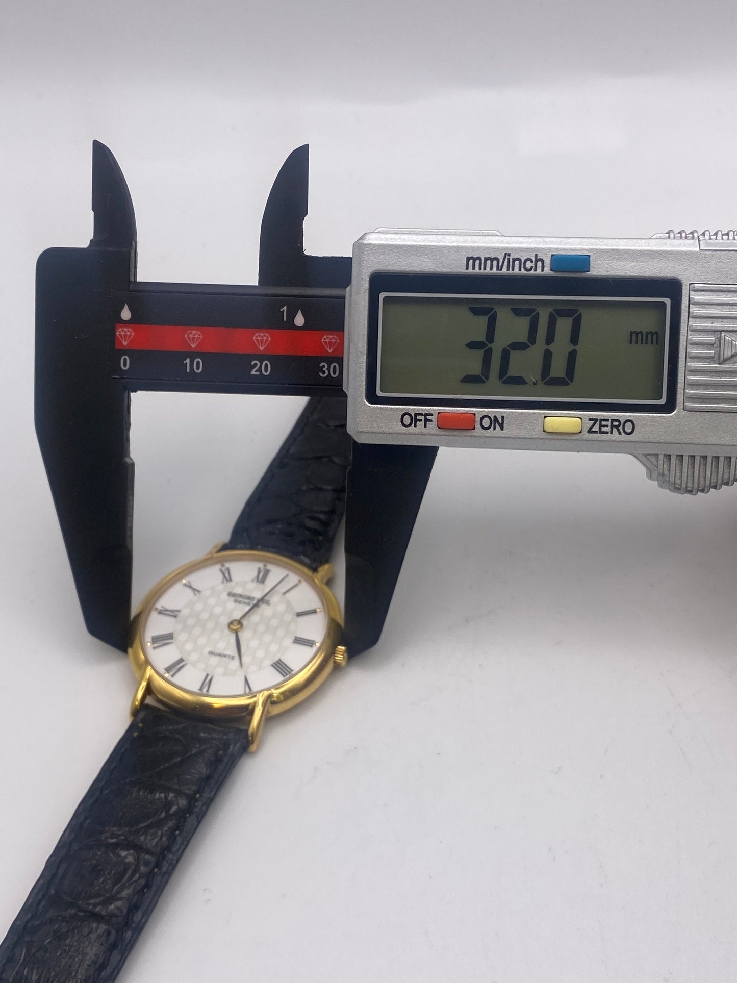 Raymond Weil Gold Plated Quartz White Dial Dress Watch & Box