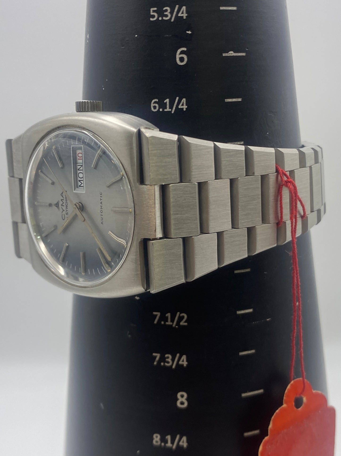 Vintage Unworn Cyma Synchron Automatic Mechanical Watch With Box & Tag