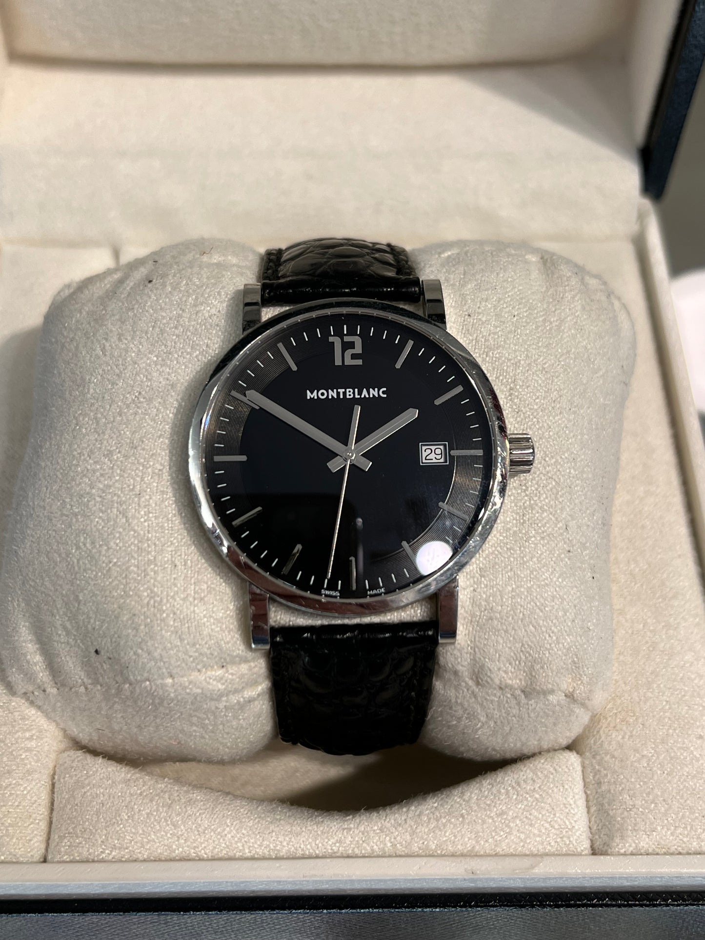 Montblanc men’s black dial dress watch