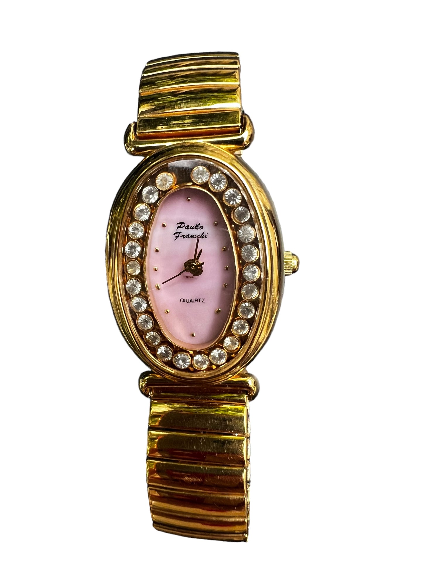 Unusual vintage Paulo Franchi gold plated ladies cocktail dress watch