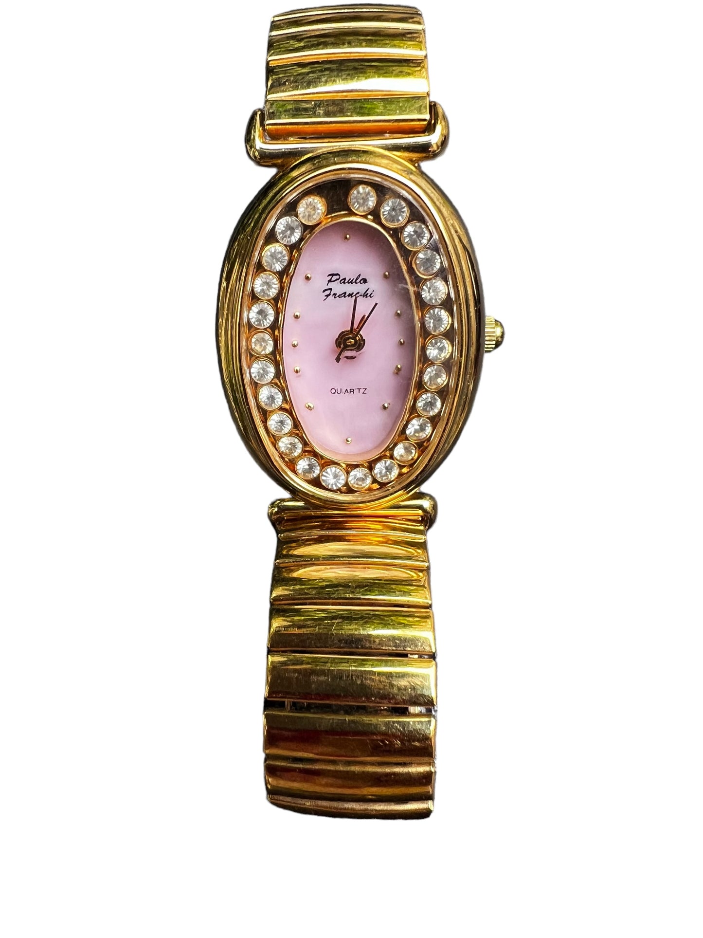 Unusual vintage Paulo Franchi gold plated ladies cocktail dress watch