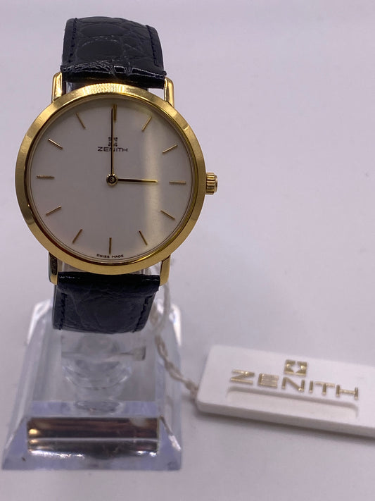 Vintage Zenith Manual Wind Mechanical Gold Plated Dress Watch With  Box & Papers