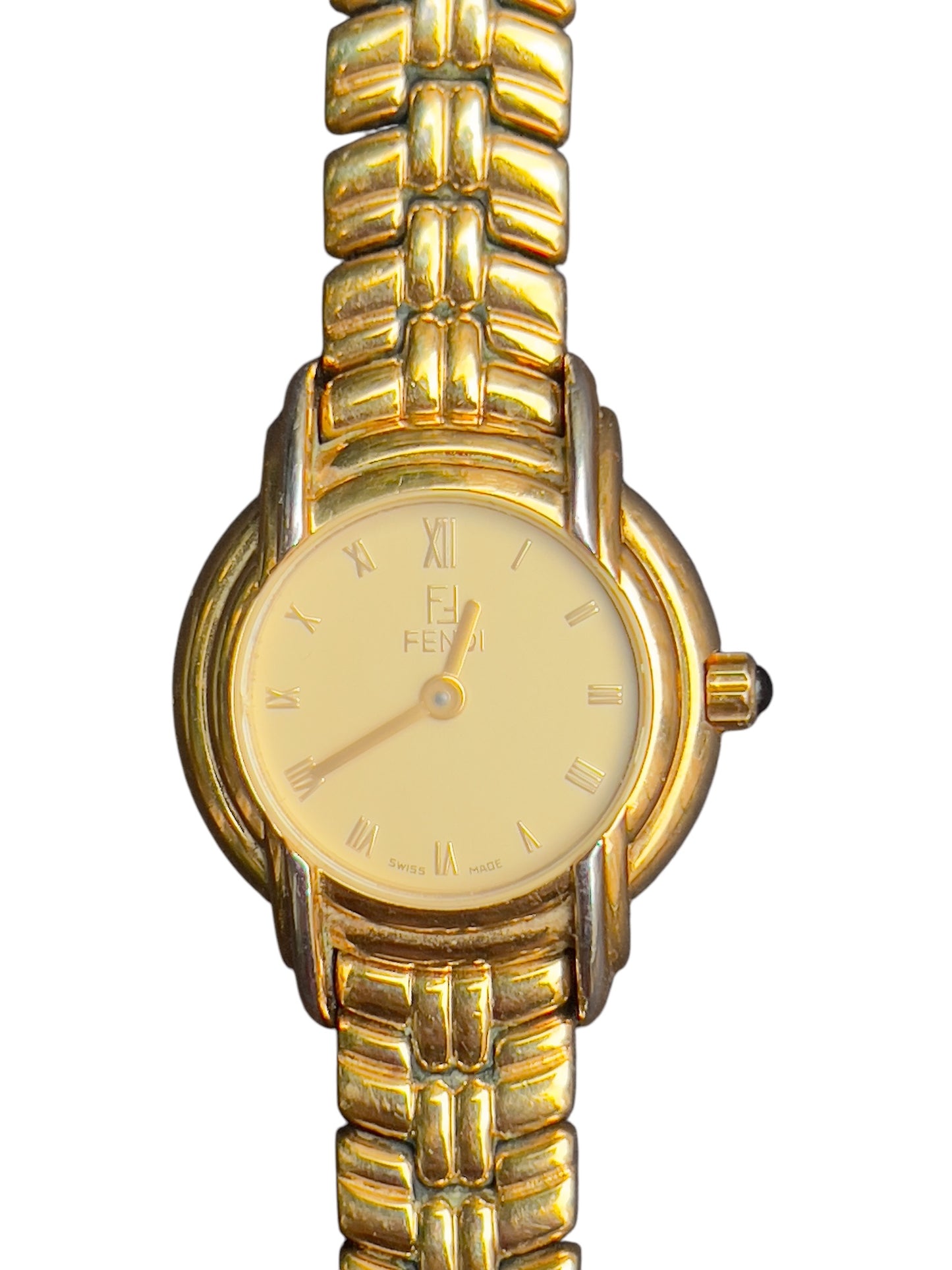 Exquisite vintage Fendi 300L Swiss quartz women's ladies dress cocktail gold-plated watch