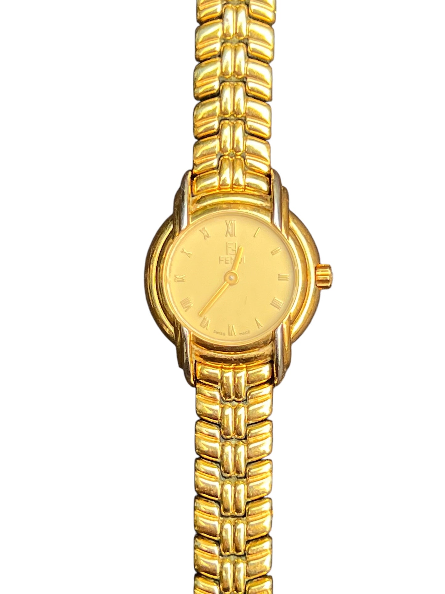 Exquisite vintage Fendi 300L Swiss quartz women's ladies dress cocktail gold-plated watch