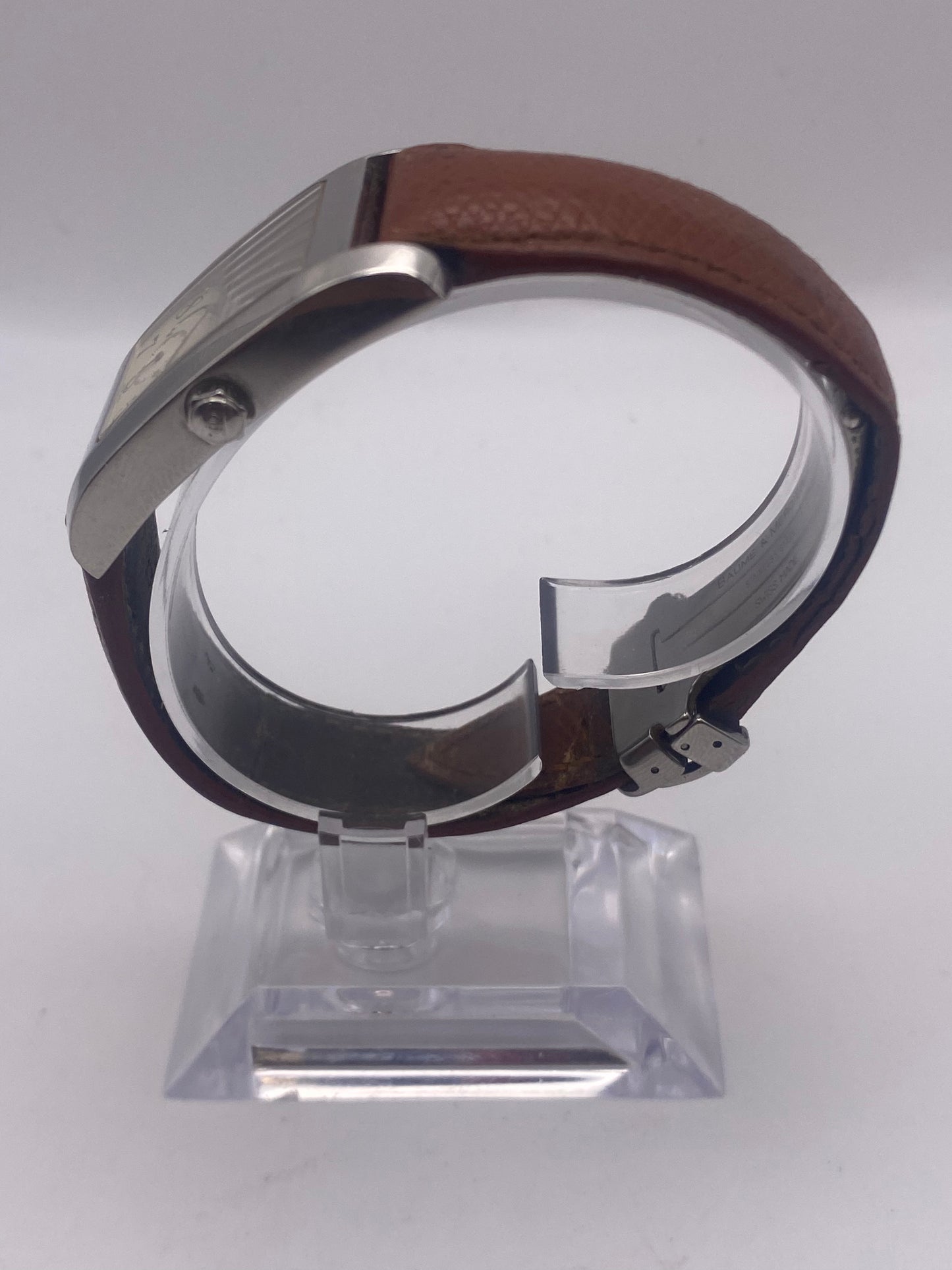 Gents Baume & Mercier Quartz Stainless Steel Quartz Tank Dress Watch