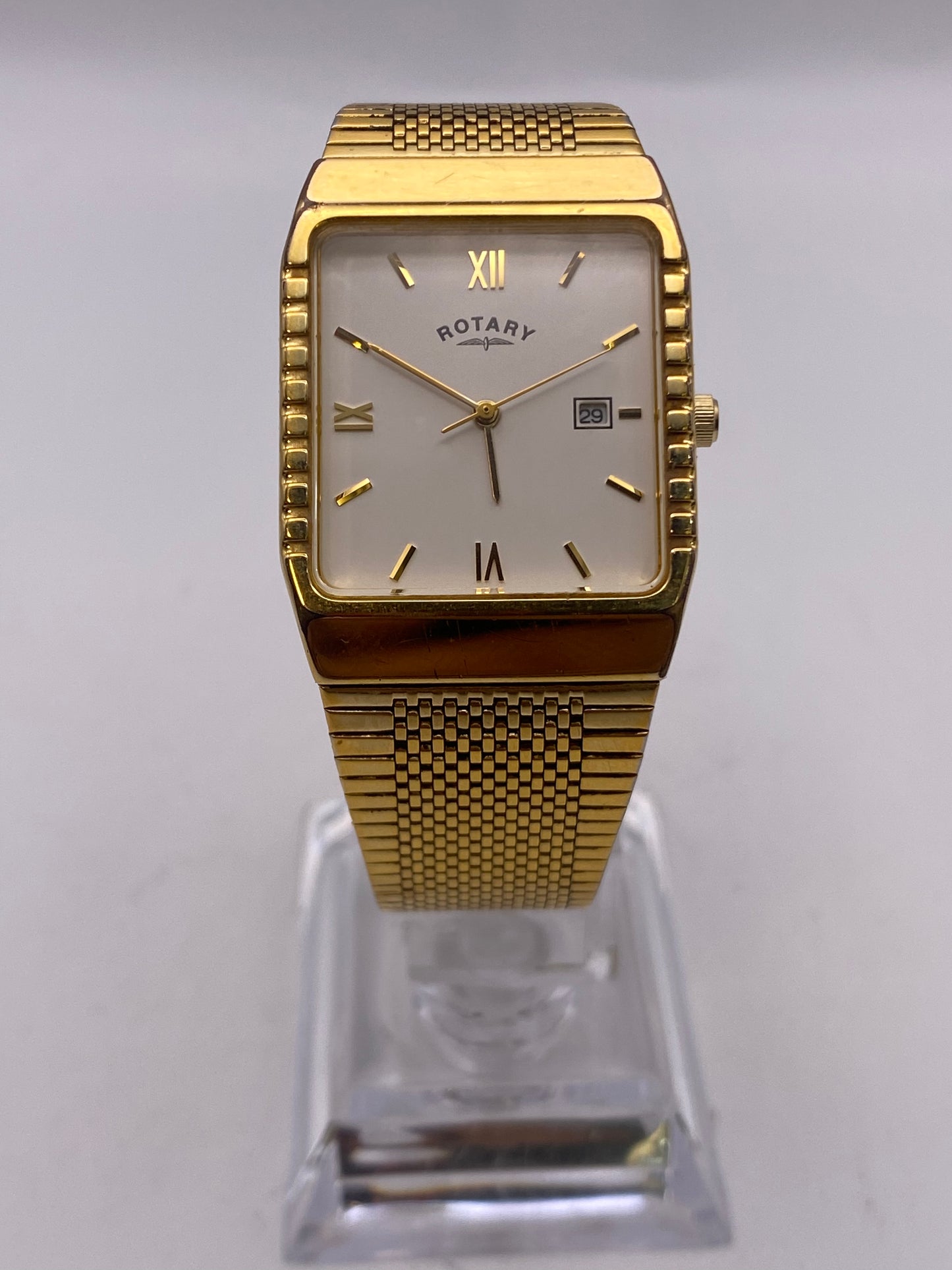Vintage Gents Rotary Quartz Gold Plated Dress Watch