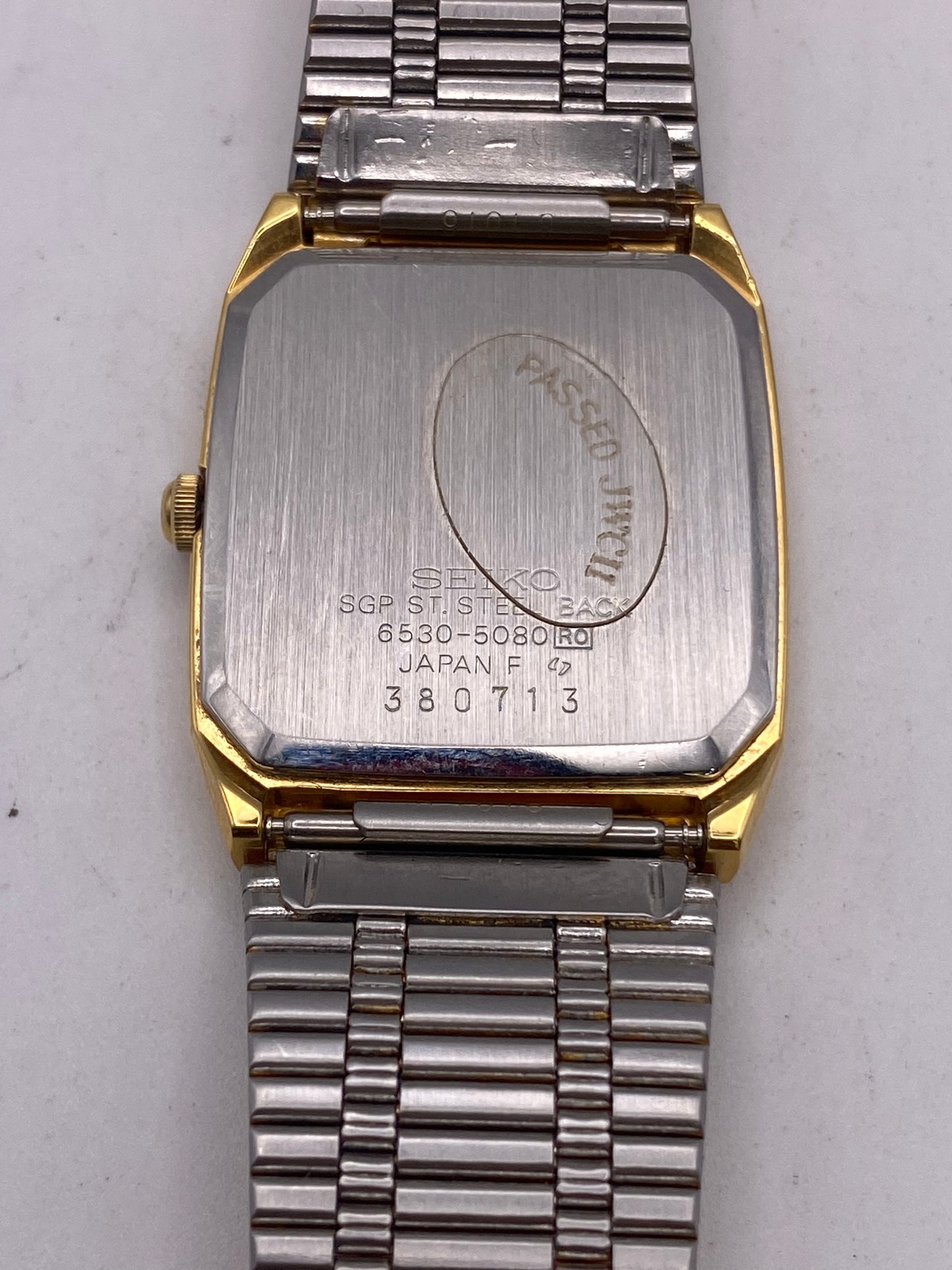 Vintage Gents Seiko Quartz Stainless Steel Gold Plated Dress Watch