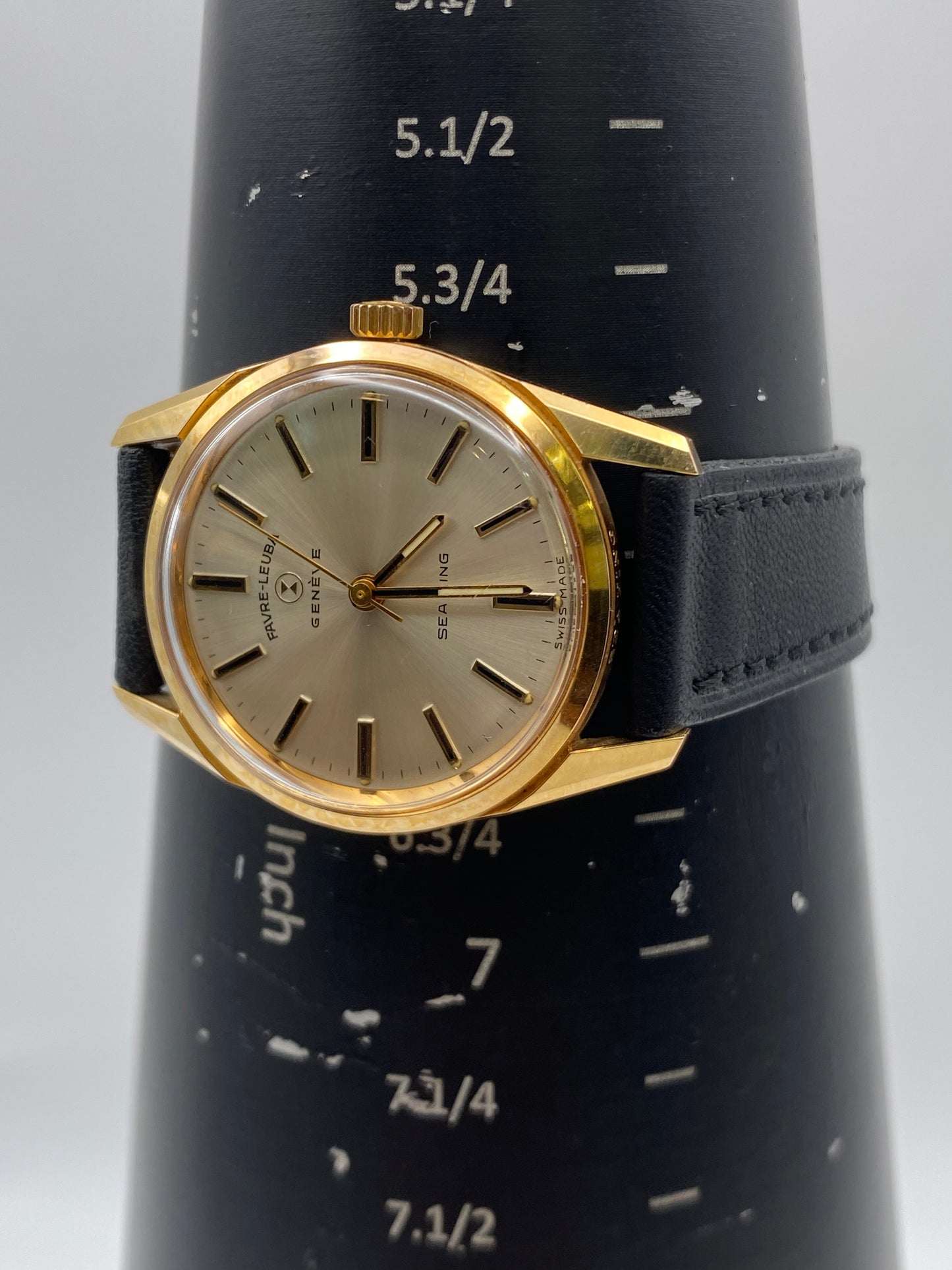 Vintage Favre-Leuba Gents Silver Dial Gold Plated Manual Wind Mechanical Dress Watch