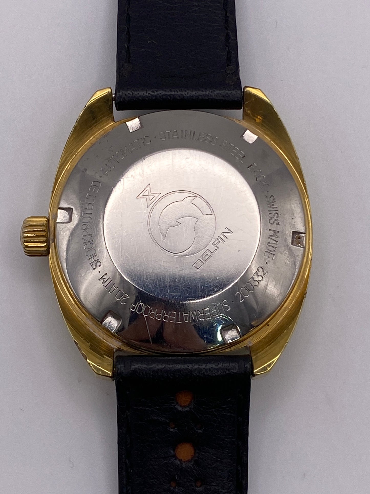 Vintage Gents Edox Delfin Gold Plated Automatic Mechanical Dress Watch