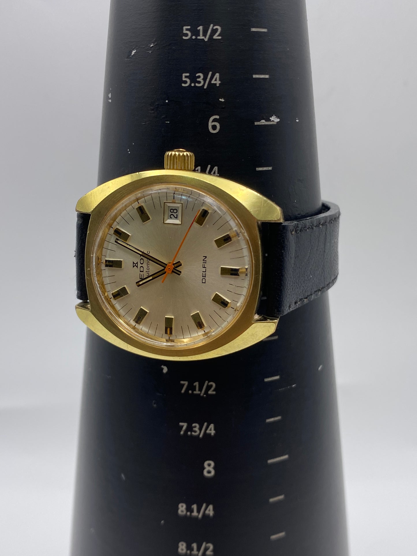 Vintage Gents Edox Delfin Gold Plated Automatic Mechanical Dress Watch