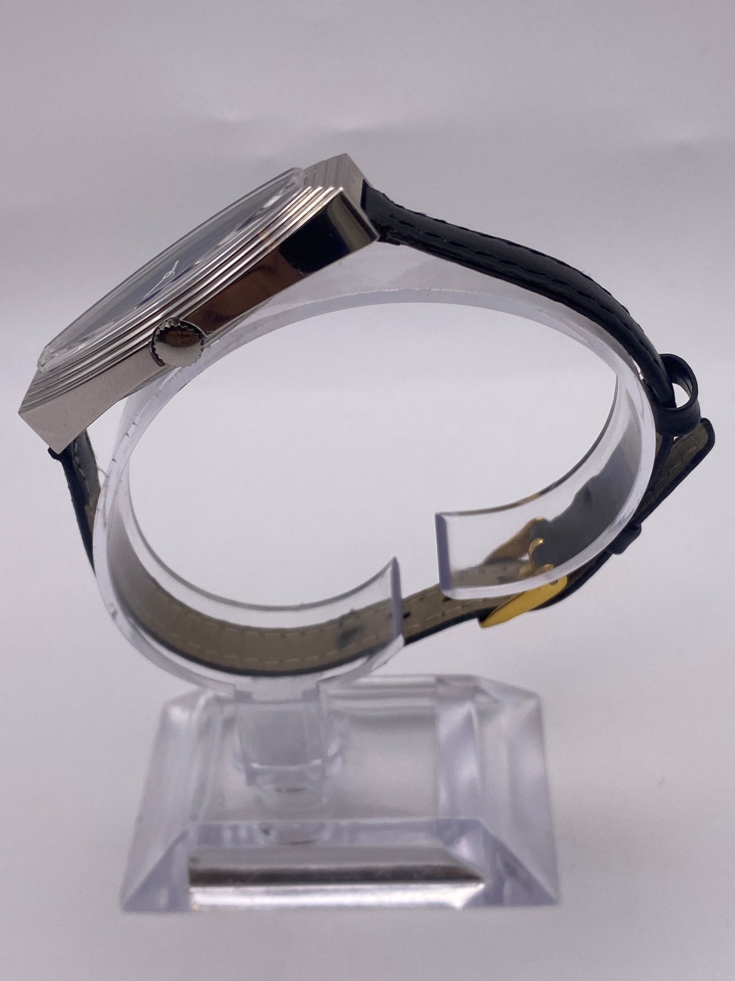 Vintage NOS Unworn Nidor Blue Gradient Dial Manual Wind Mechanical Dress Watch