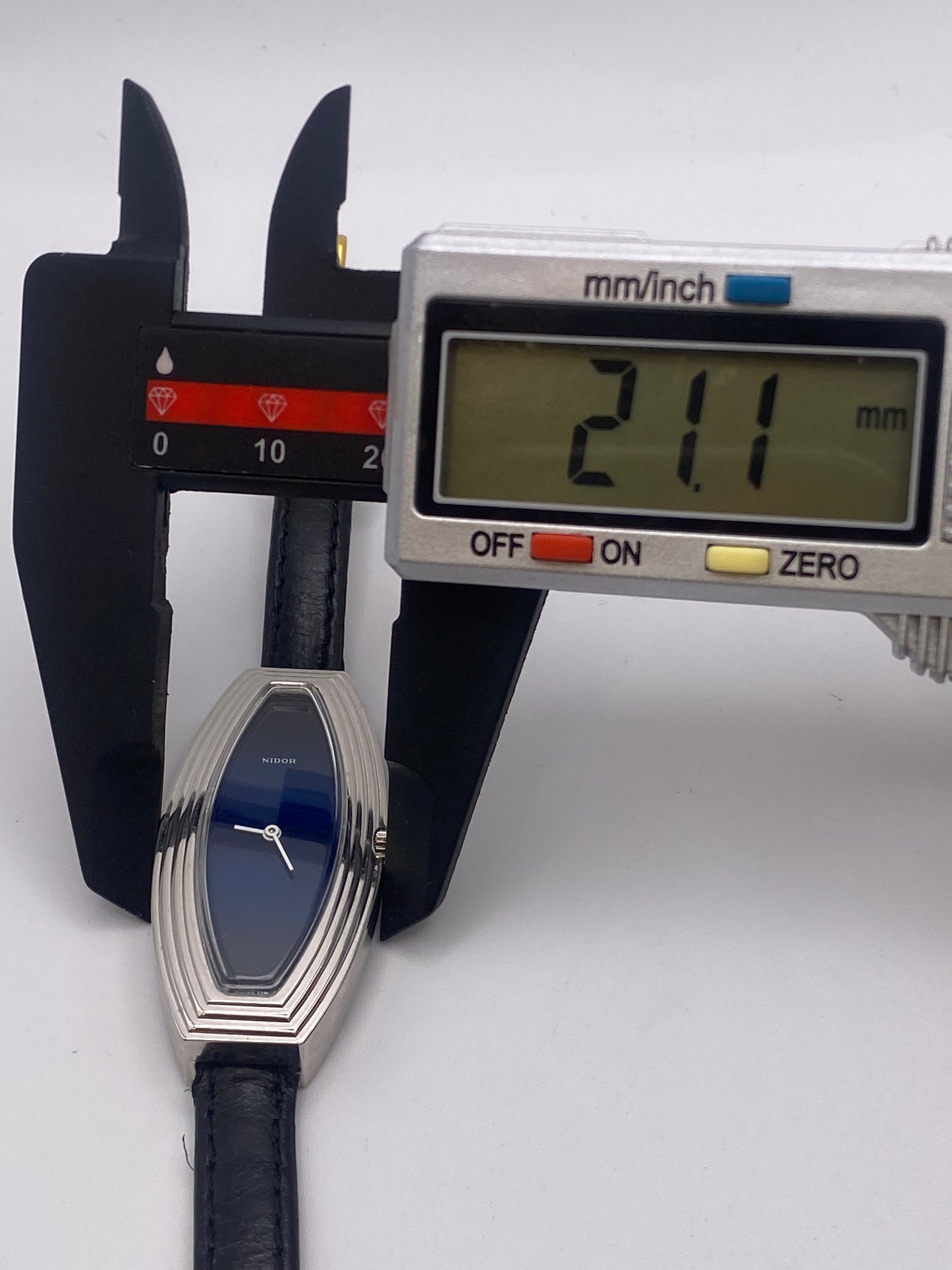 Vintage NOS Unworn Nidor Blue Gradient Dial Manual Wind Mechanical Dress Watch