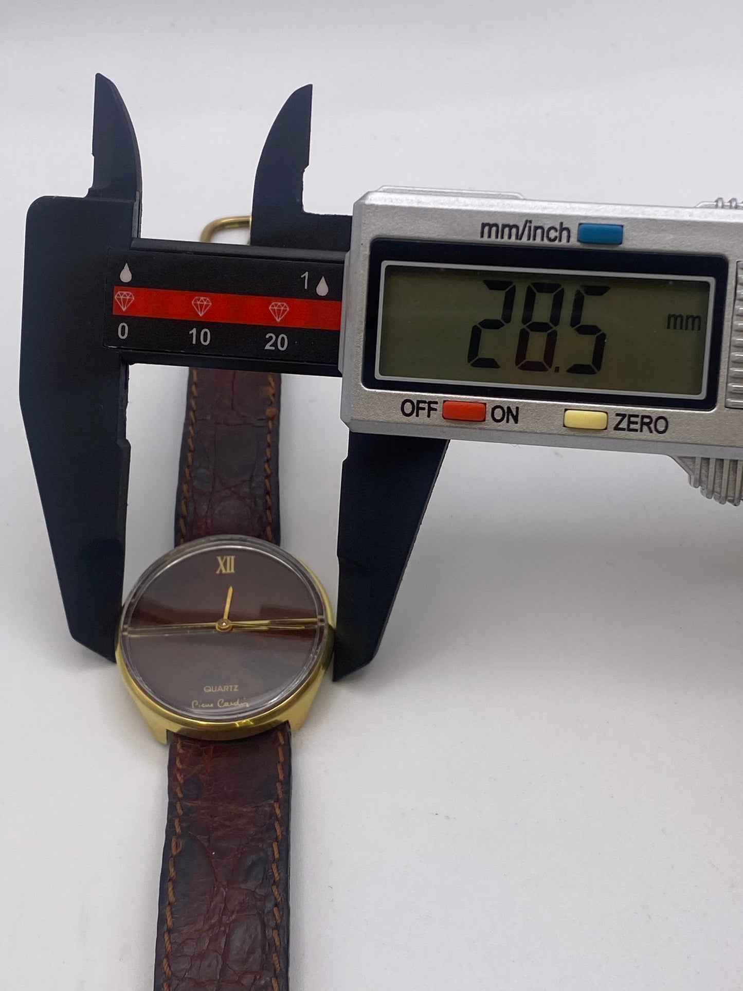 Vintage Pierre Cardin Gents Quartz Wood Dial Quartz Dress Watch