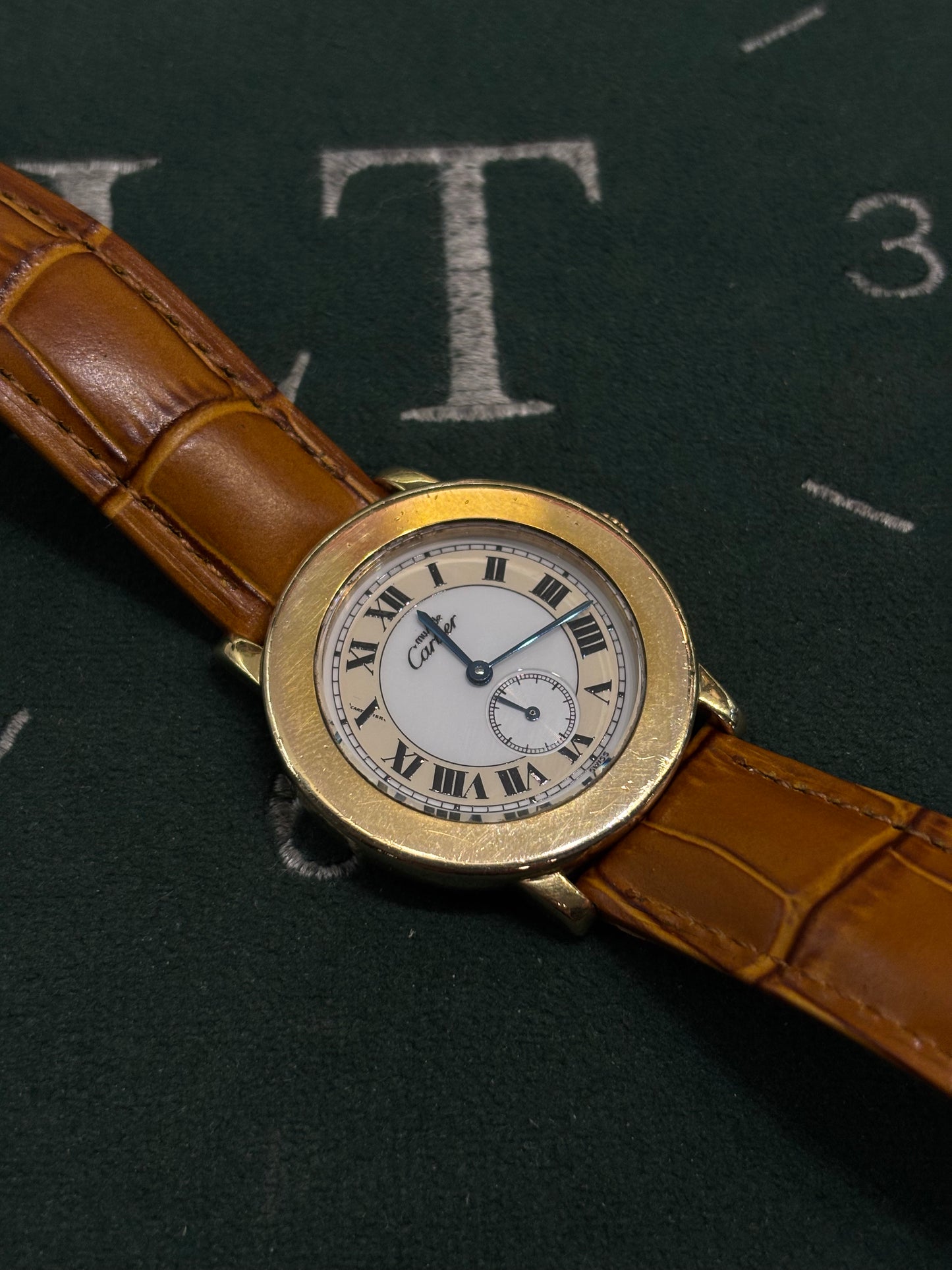 Vintage Gents Must de Cartier Ronde Quartz