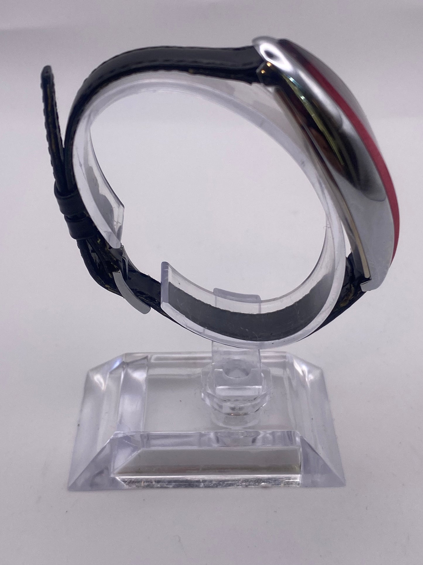 Vintage Lanco Red Dial Oval Case Manual Wind Mechanical