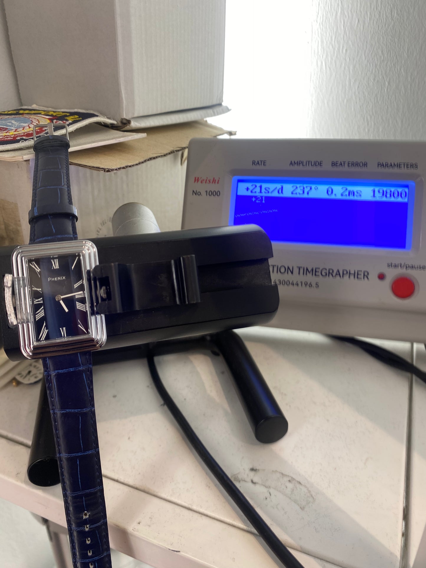 Vintage NOS Gents Phenix Manual Wind Mechanical Dress Watch Blue Dial