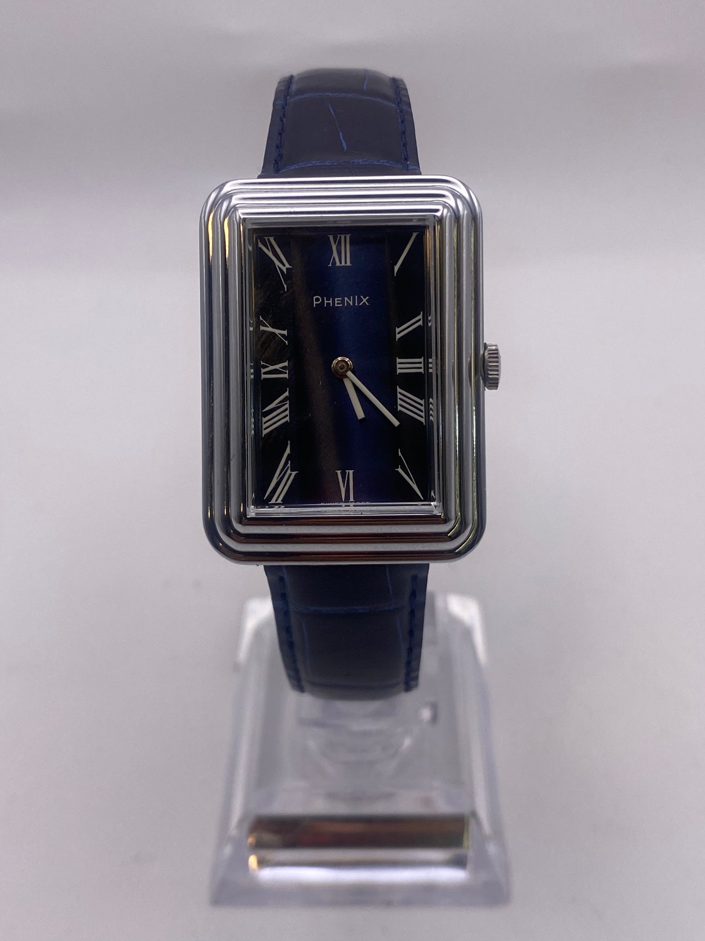 Vintage NOS Gents Phenix Manual Wind Mechanical Dress Watch Blue Dial