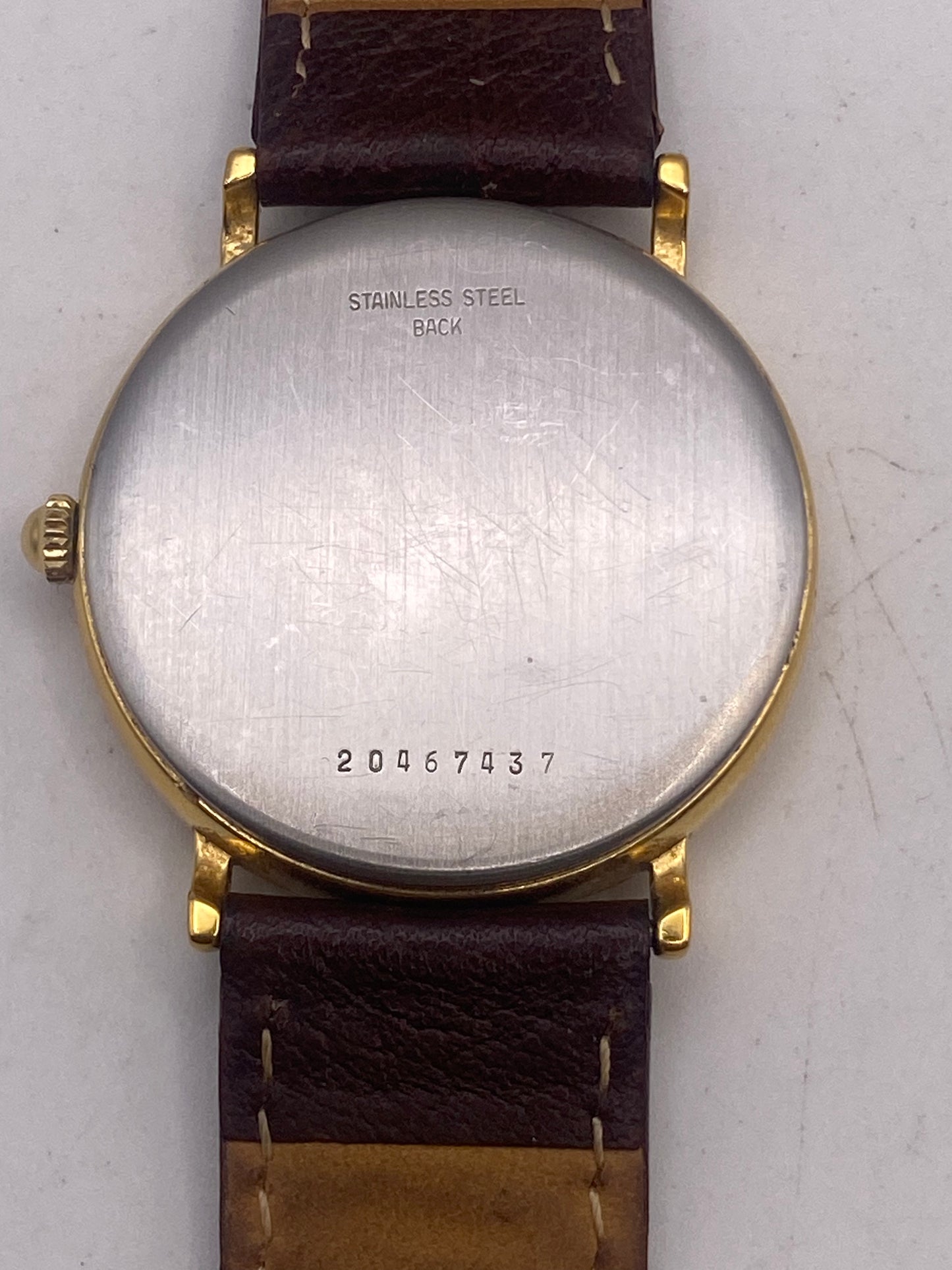 Vintage Gents Longines Gold Plated Quartz Dress Watch Box & Papers