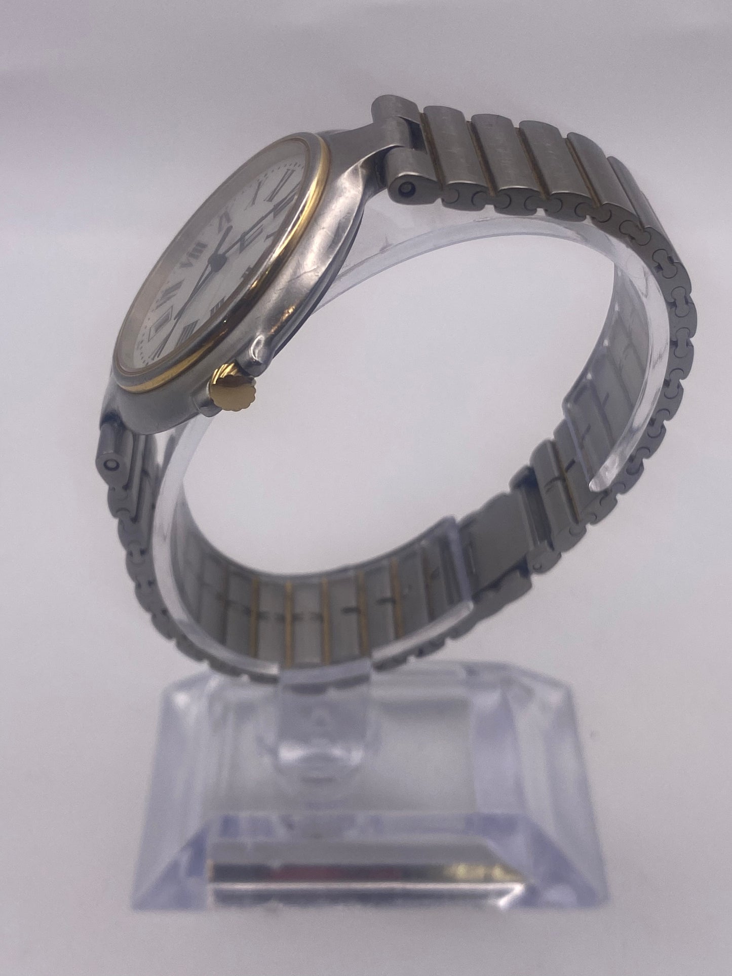 Gents Dunhill White Dial Quartz Stainless Steel Dress Watch