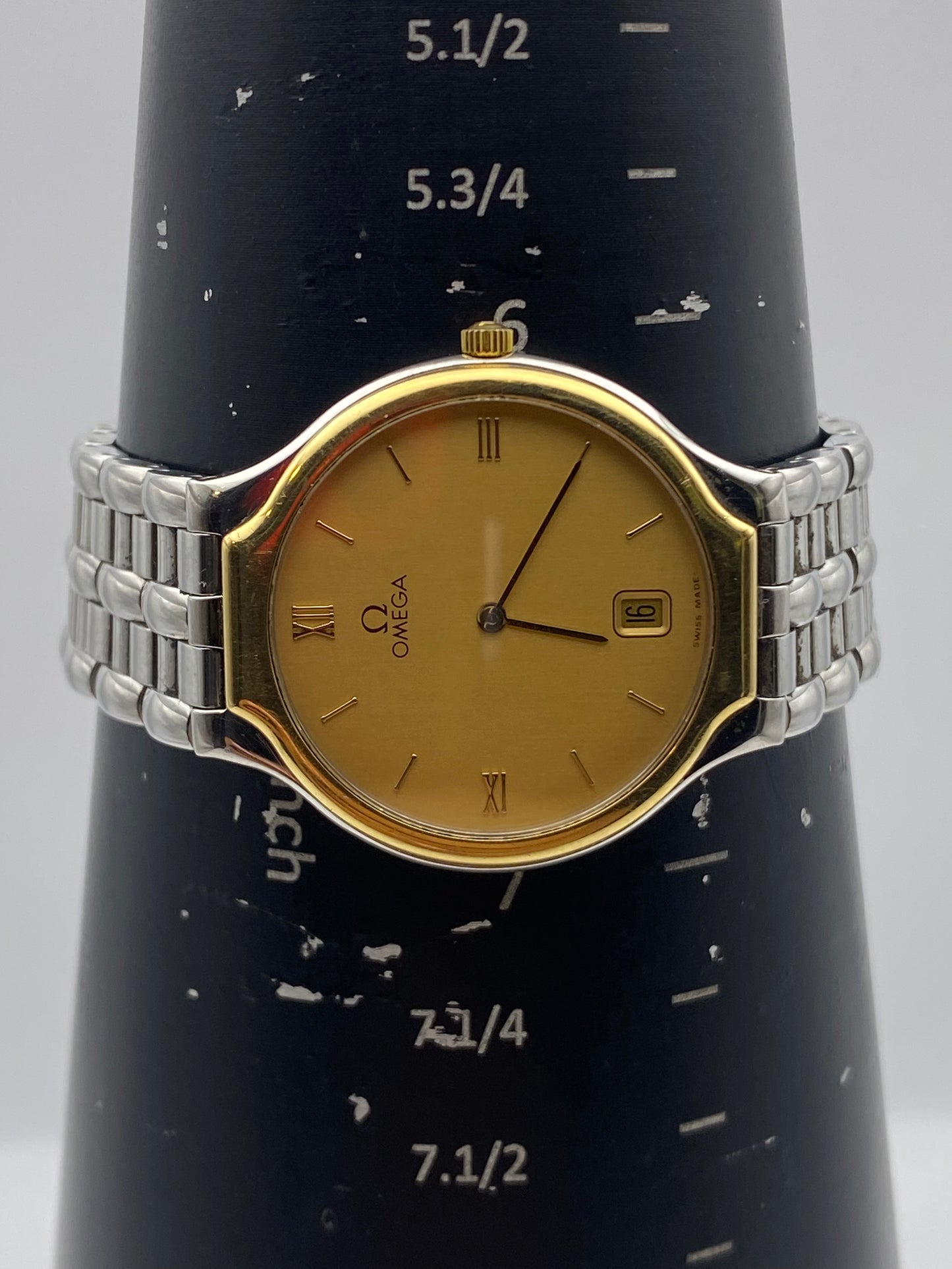 Vintage Omega De Ville Gents Quartz Two Tone Dress Watch