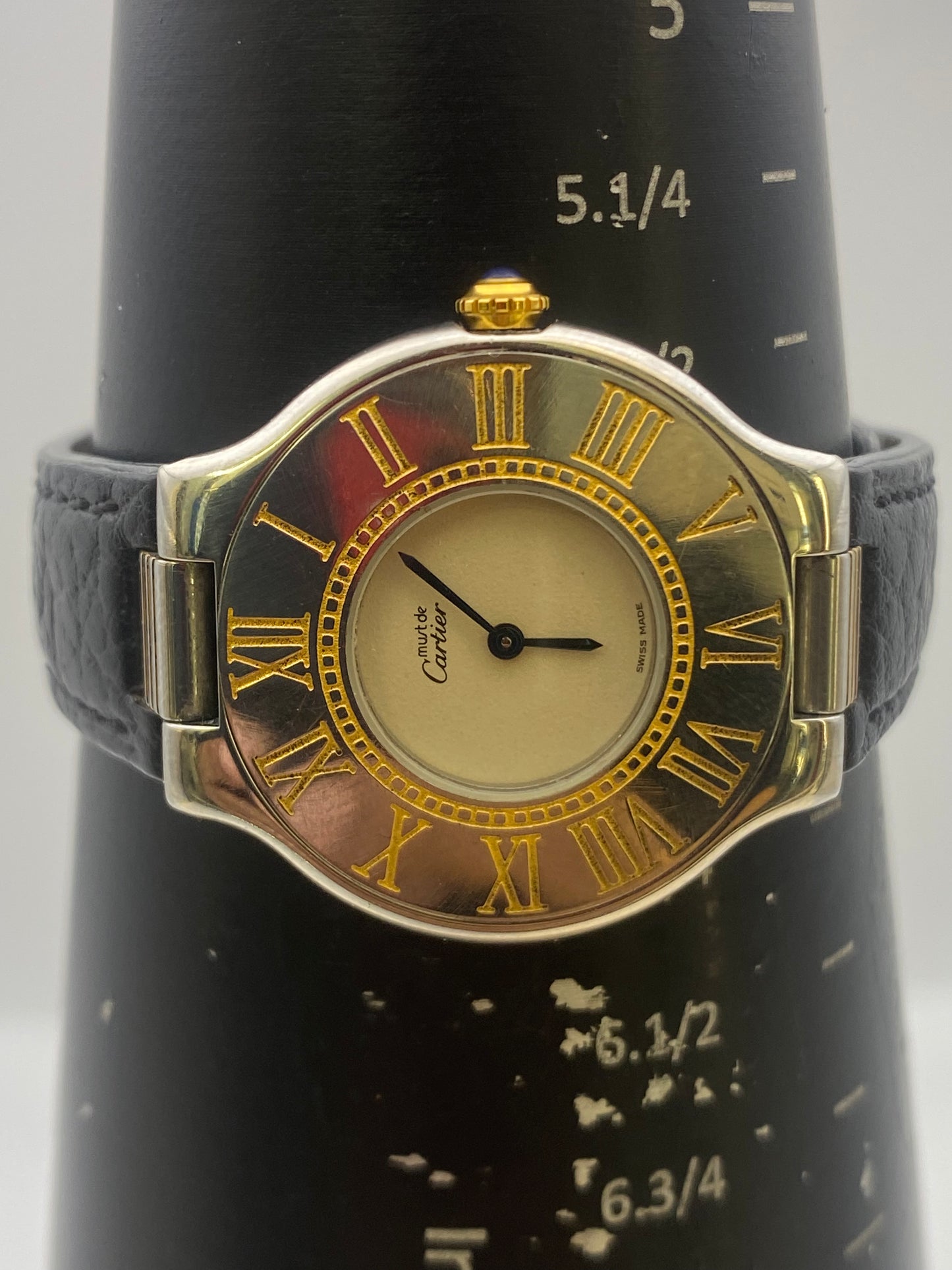 Vintage Cartier Must De 21 Unisex Quartz Dress Watch With Travel Pouch