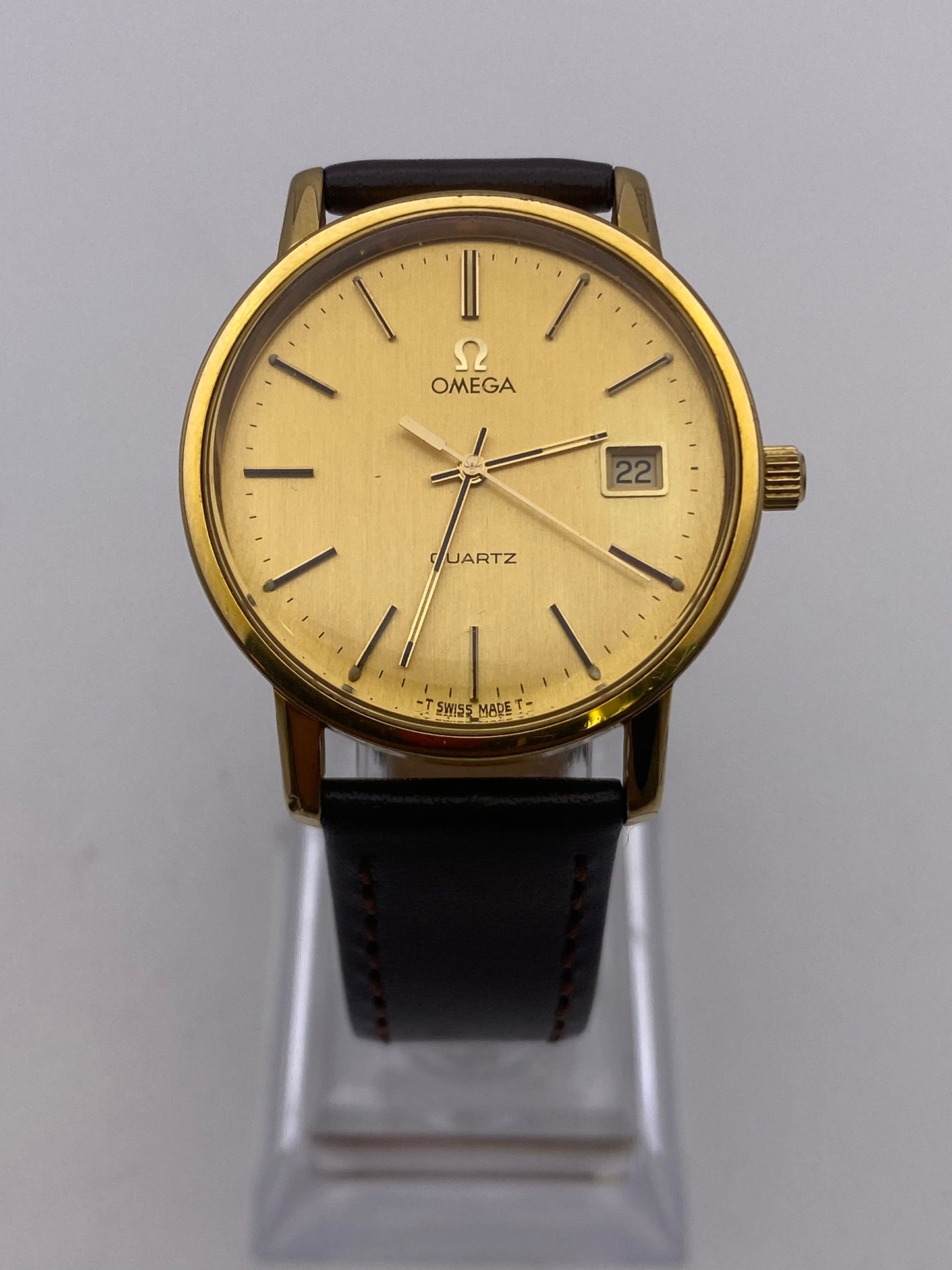 Vintage Omega Gold Plated Quartz cal.1342 Circa 1981 with Papers