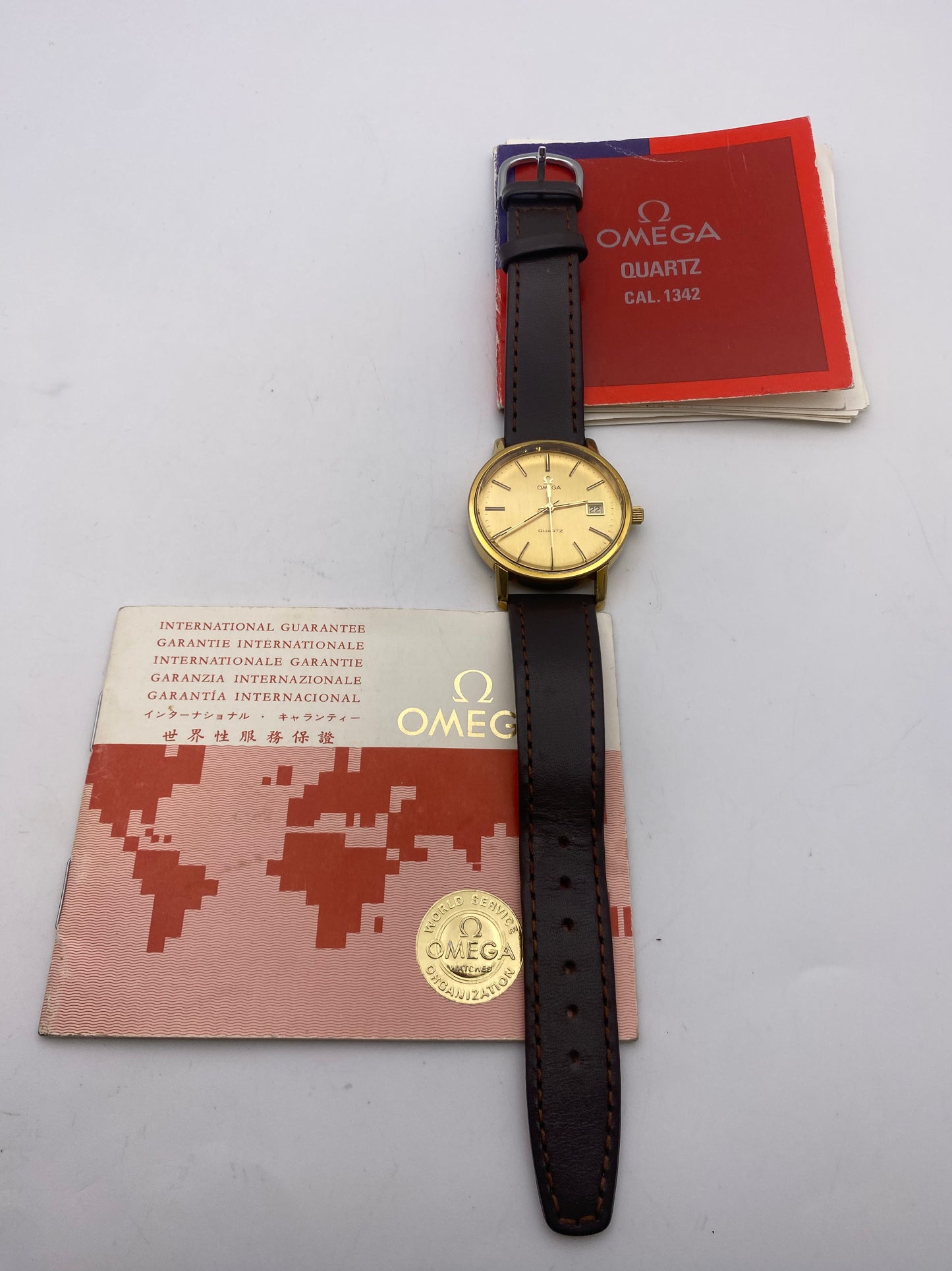 Vintage Omega Gold Plated Quartz cal.1342 Circa 1981 with Papers