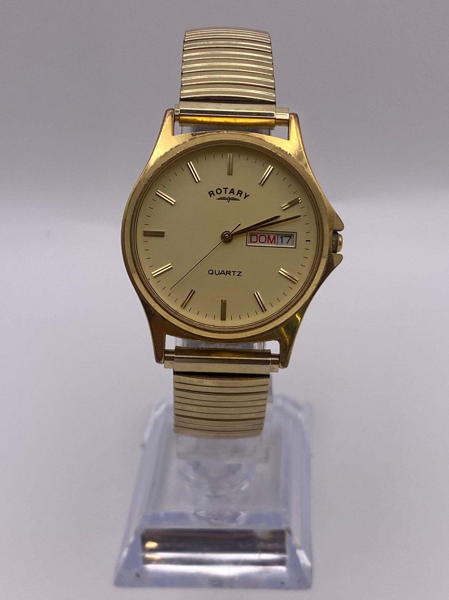 Rotary Gents Quartz Gold Plated Dress Watch With Box