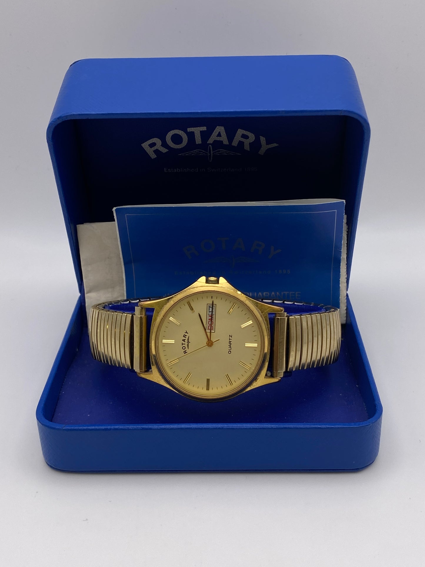 Rotary Gents Quartz Gold Plated Dress Watch With Box