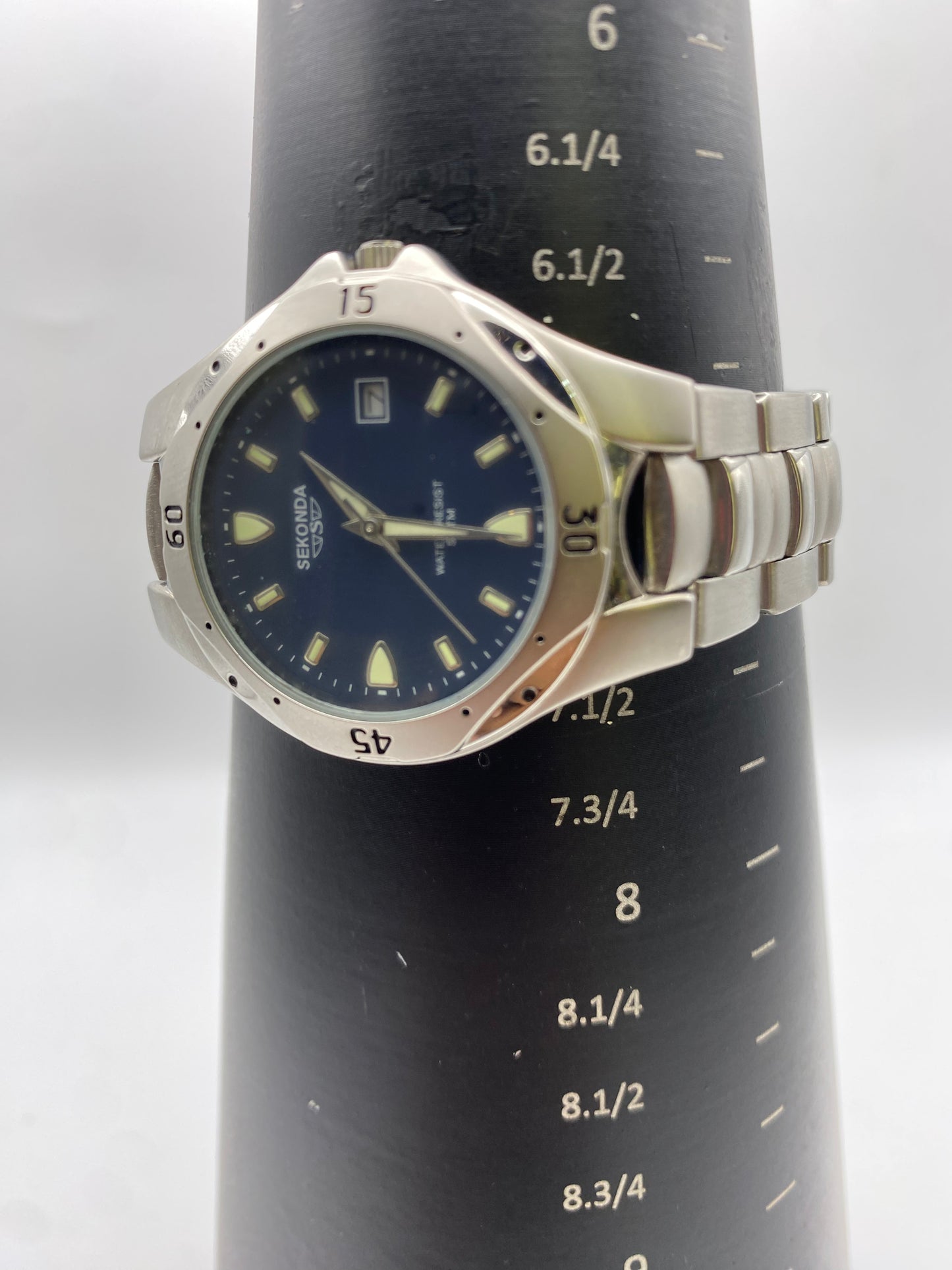 Sekonda Blue Dial Quartz Stainless Steel Sports Watch