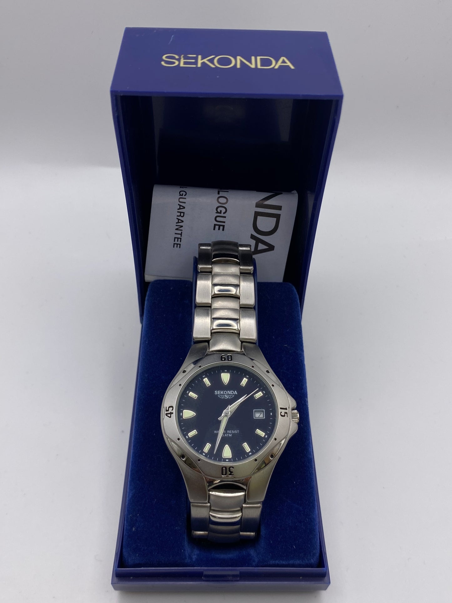 Sekonda Blue Dial Quartz Stainless Steel Sports Watch