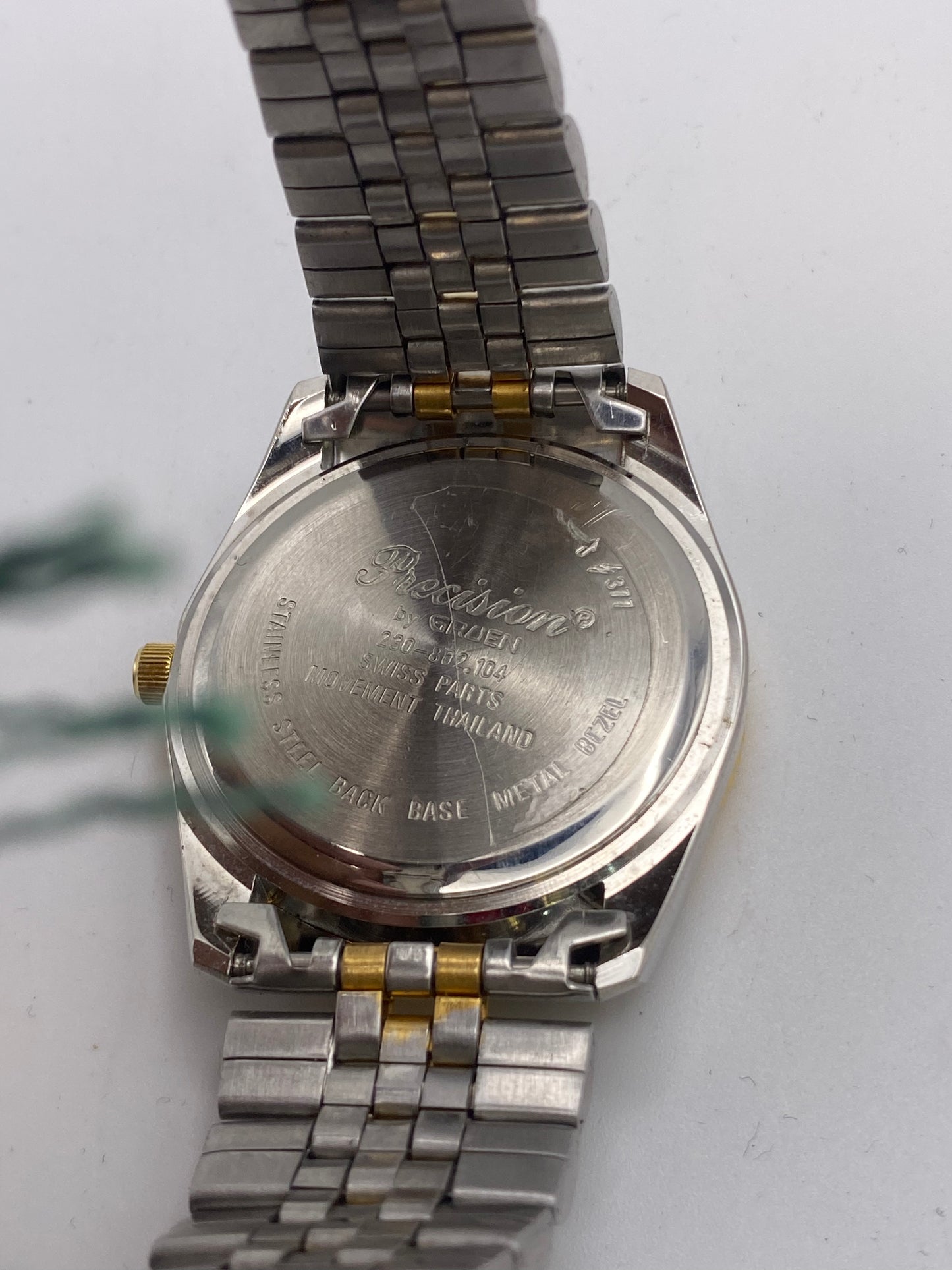 Gents Gruen Two Tone Quartz Dress Watch With Box