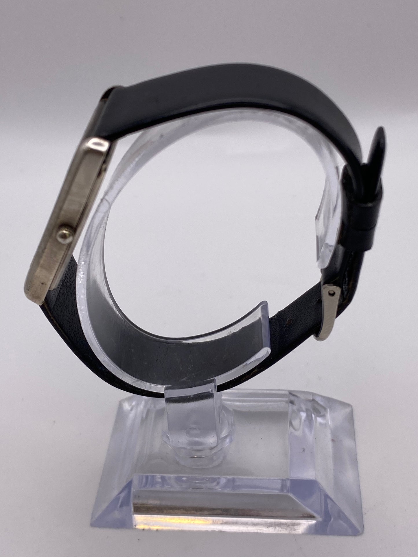 Vintage Gents Glycine 925 Silver Quartz Tank Dress Watch