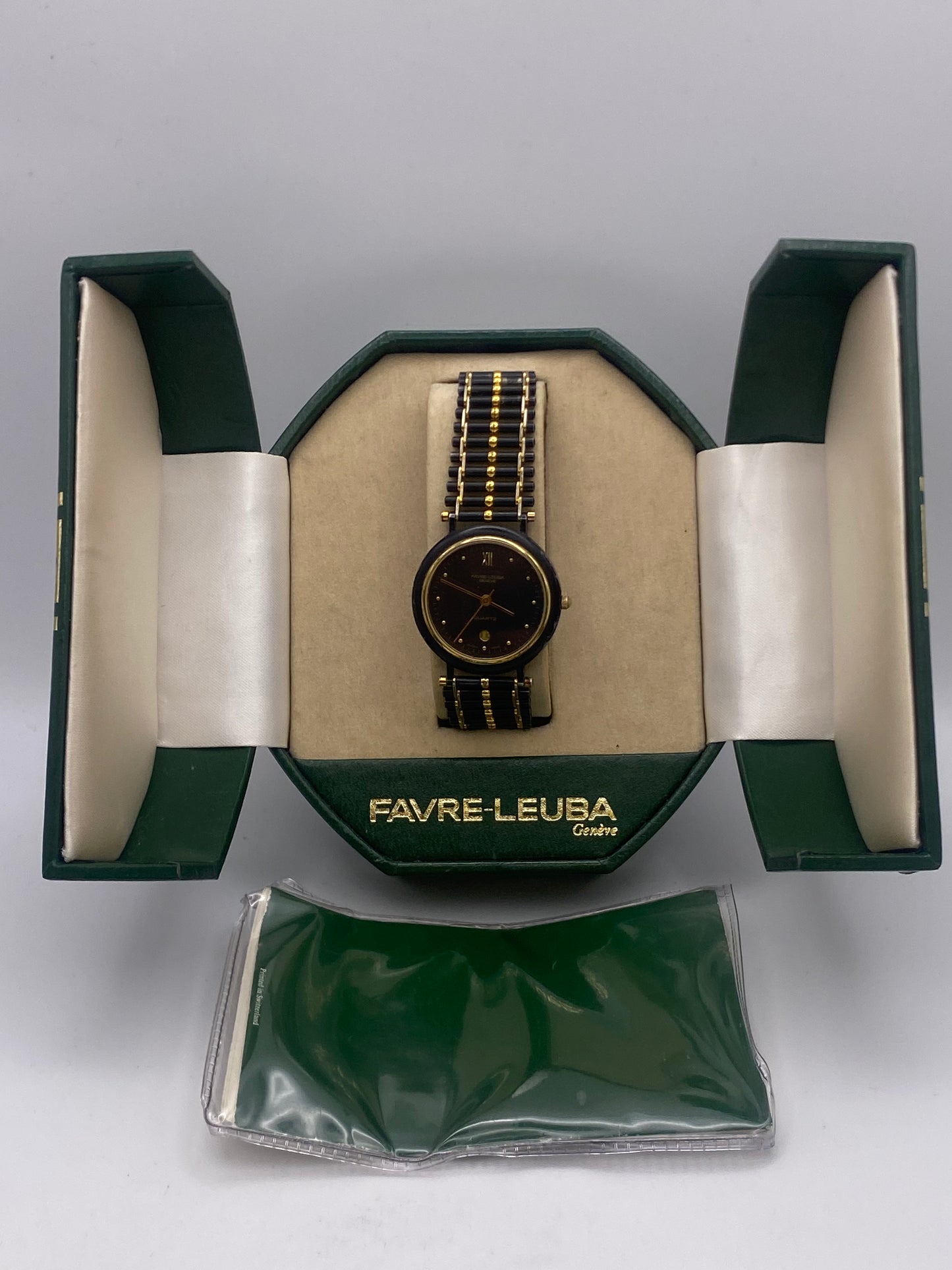 Vintage Gents Favre-Leuba Dress Watch Box & Papers