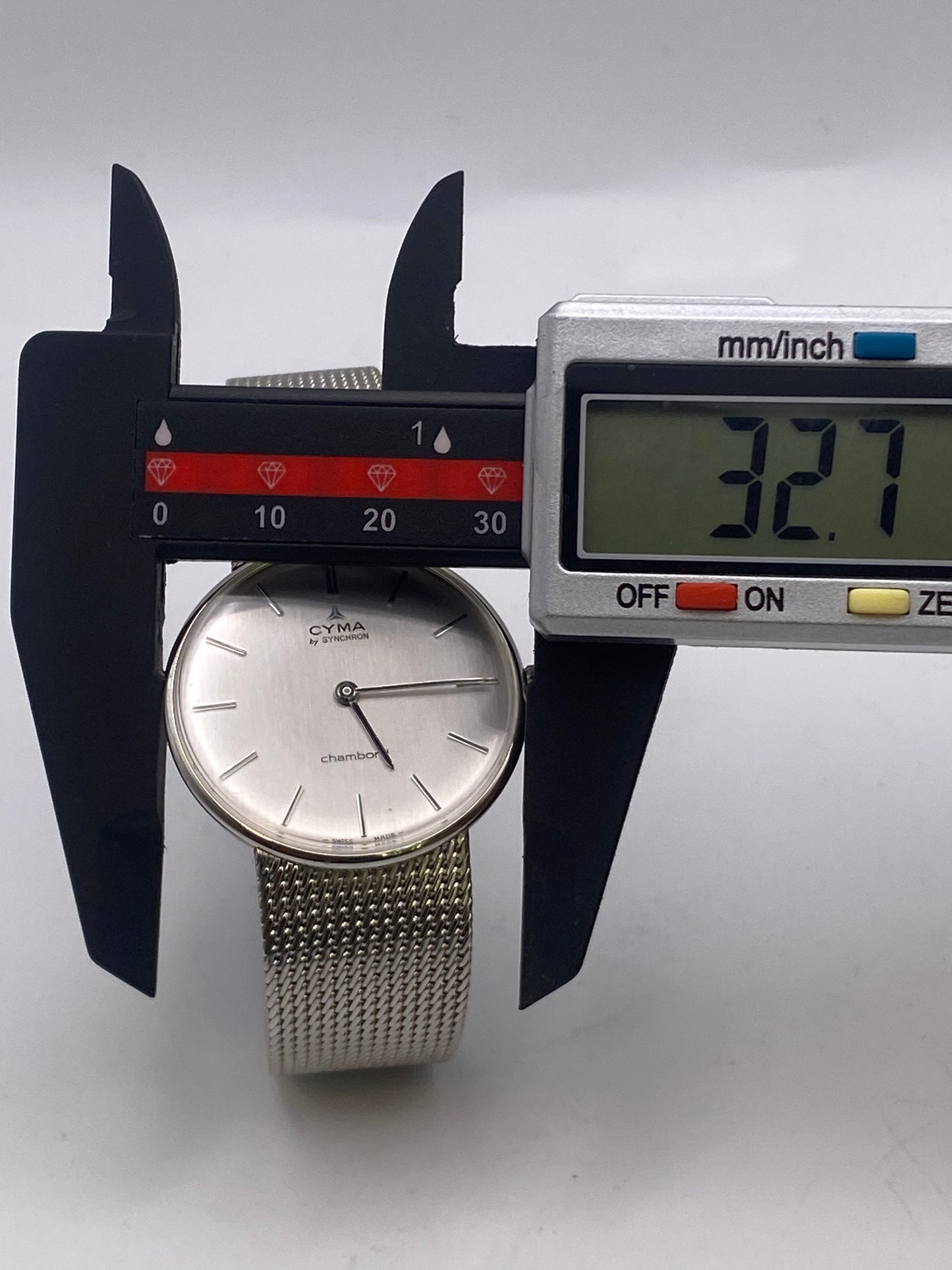 Vintage Cyma Chambond Manual Wind Mechanical Gents Round Stainless Steel Dress Watch