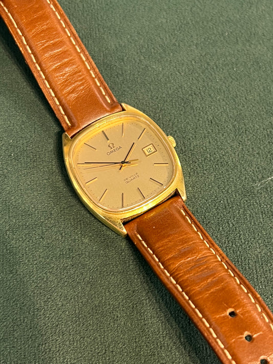 Vintage Gents Omega De Ville Quartz Gold Plated Dress Watch Circa 1976