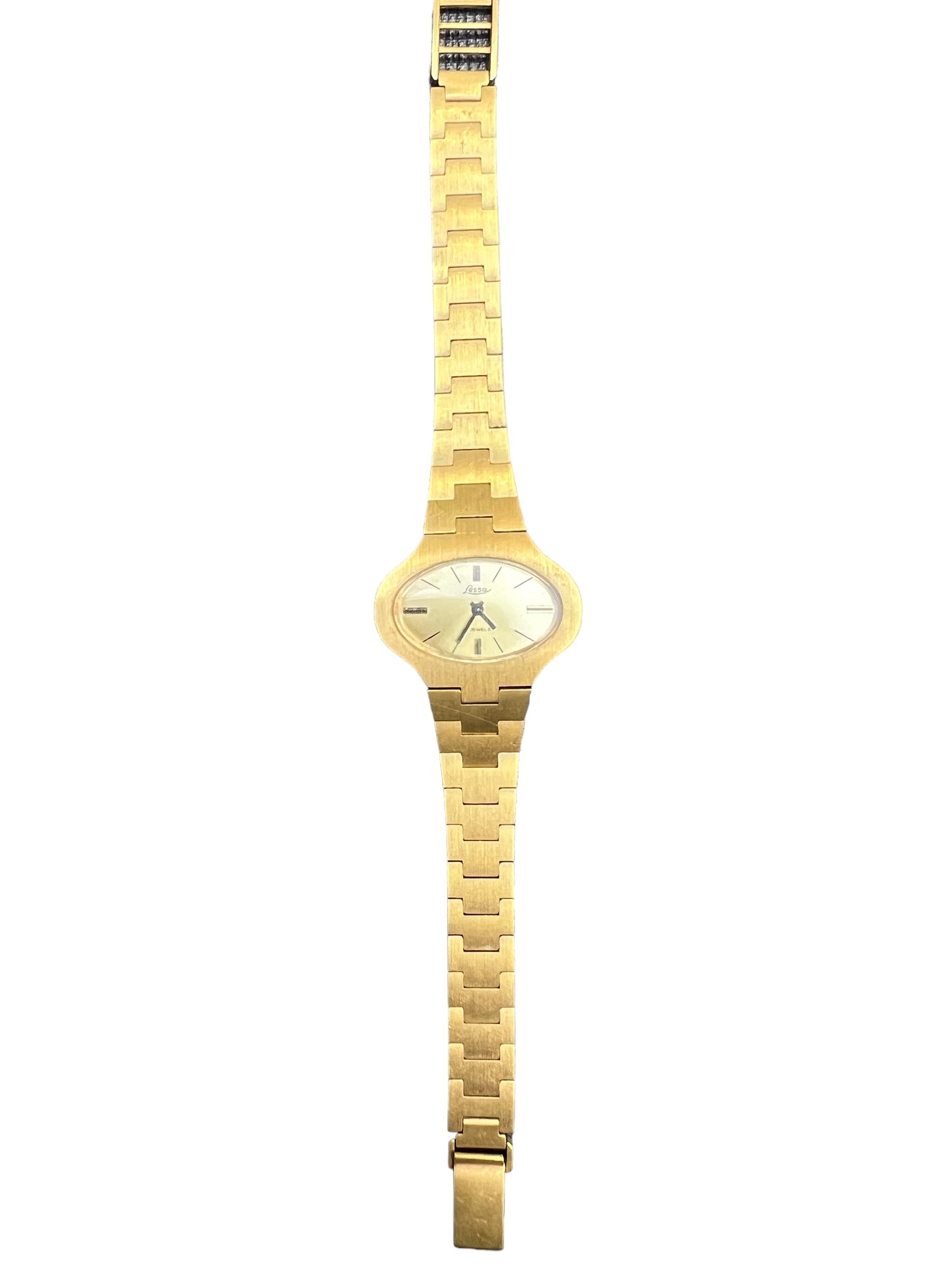 Superb Lessa vintage ladies women’s cocktail dress gold plated watch