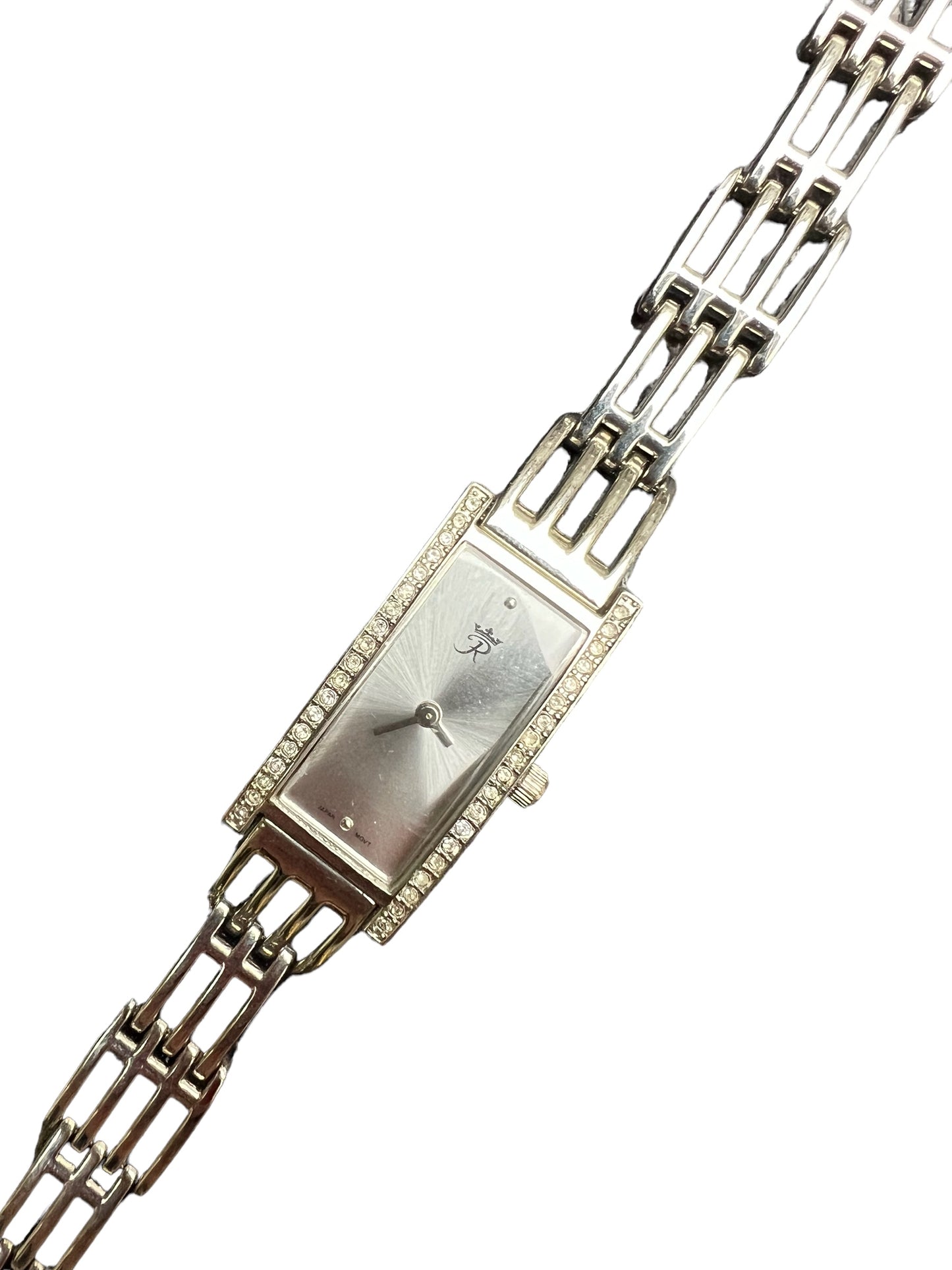 Lovely vintage women's cocktail  dress watch with a silver-tone bracelet