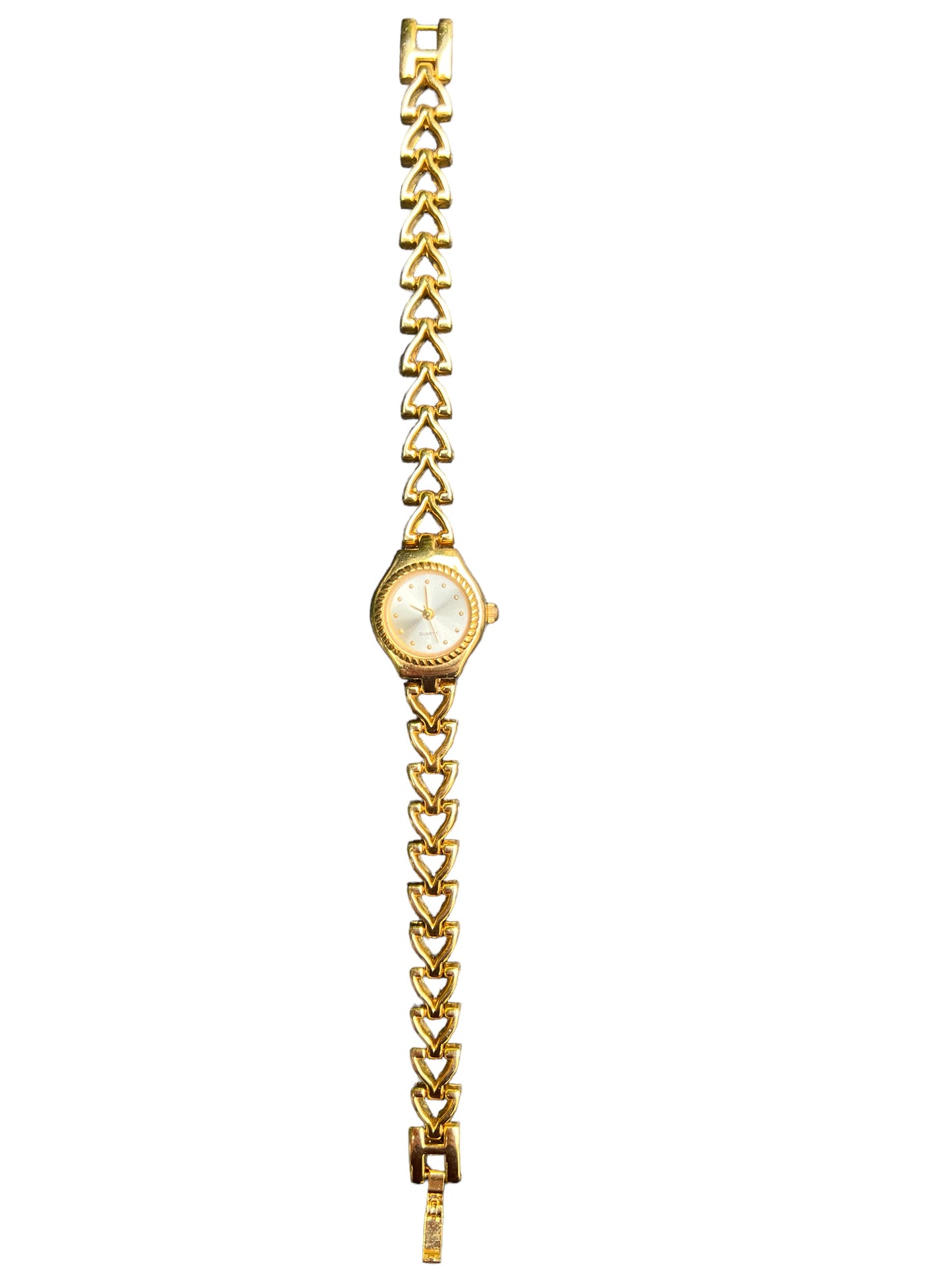 Unusual vintage ladies women’s cocktail dress gold toned watch